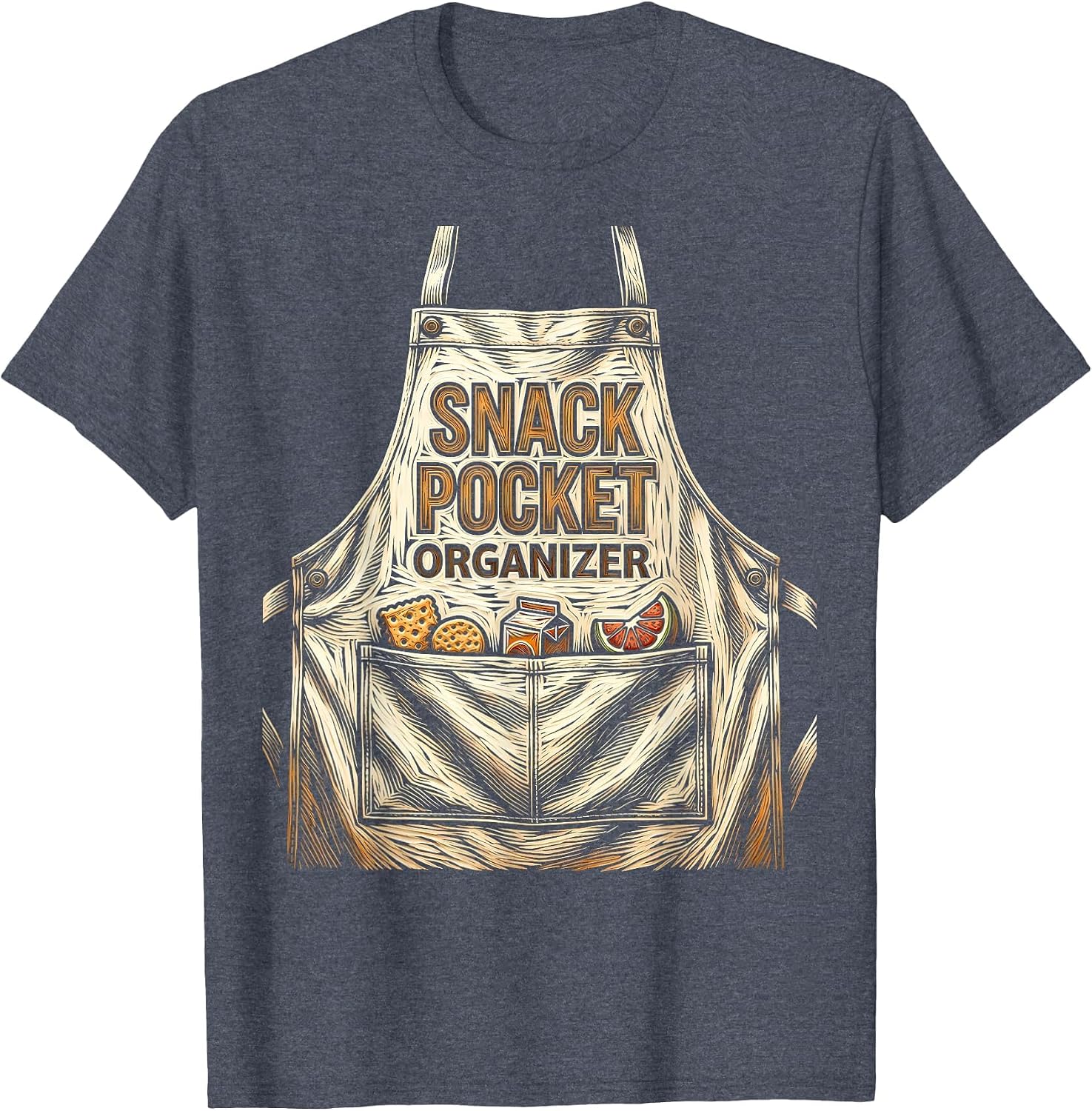 Snack Pocket Organizer Funny Mom Life Design T-Shirt