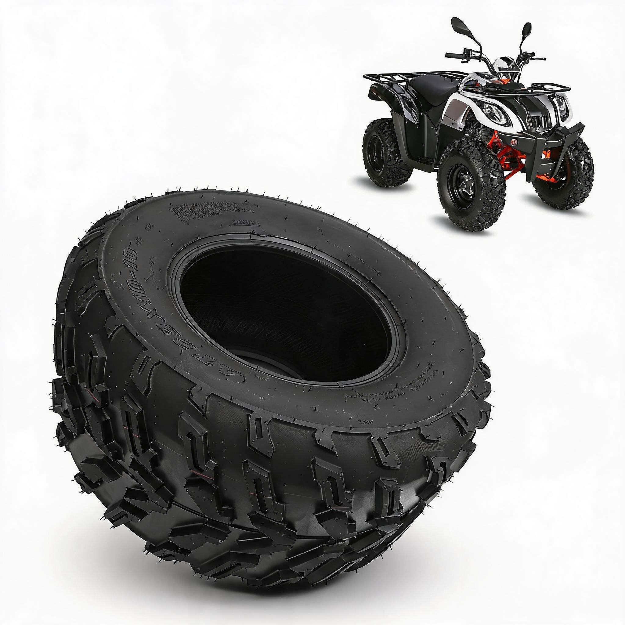 Pneumatico in Gomma ATV per Quad ATV UTV, 22×10-10 22×10×10 Pneumatico ATV Gomma Antiscivolo Presa Migliorata Controllo Migliorato Pneumatico ATV a 6 Strati per Carrello Go Kart