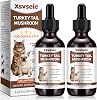 Turkey Tail Mushroom for Dogs & Cats, Dogs Turkey Tail Mushroom with Turmeric & Probiotic Support Immune Booster, Digestive & Joint Mobility, 100% Natural, 60ml (2PCS)