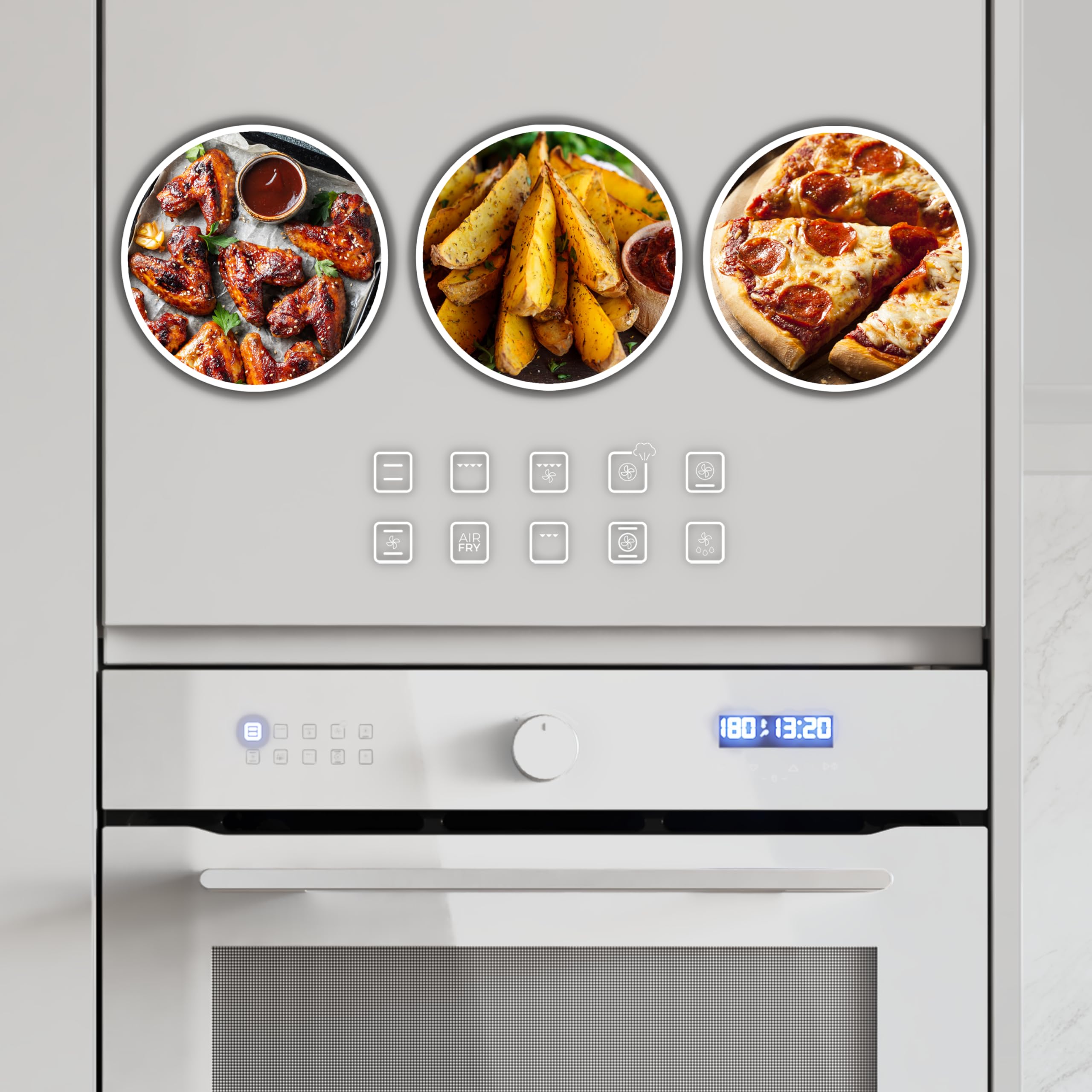 Cecotec Einbaubackofen Multifunktion 60 cm Bolero Hexa AF316000 Glass White A 3400W 81 L – Bild 10
