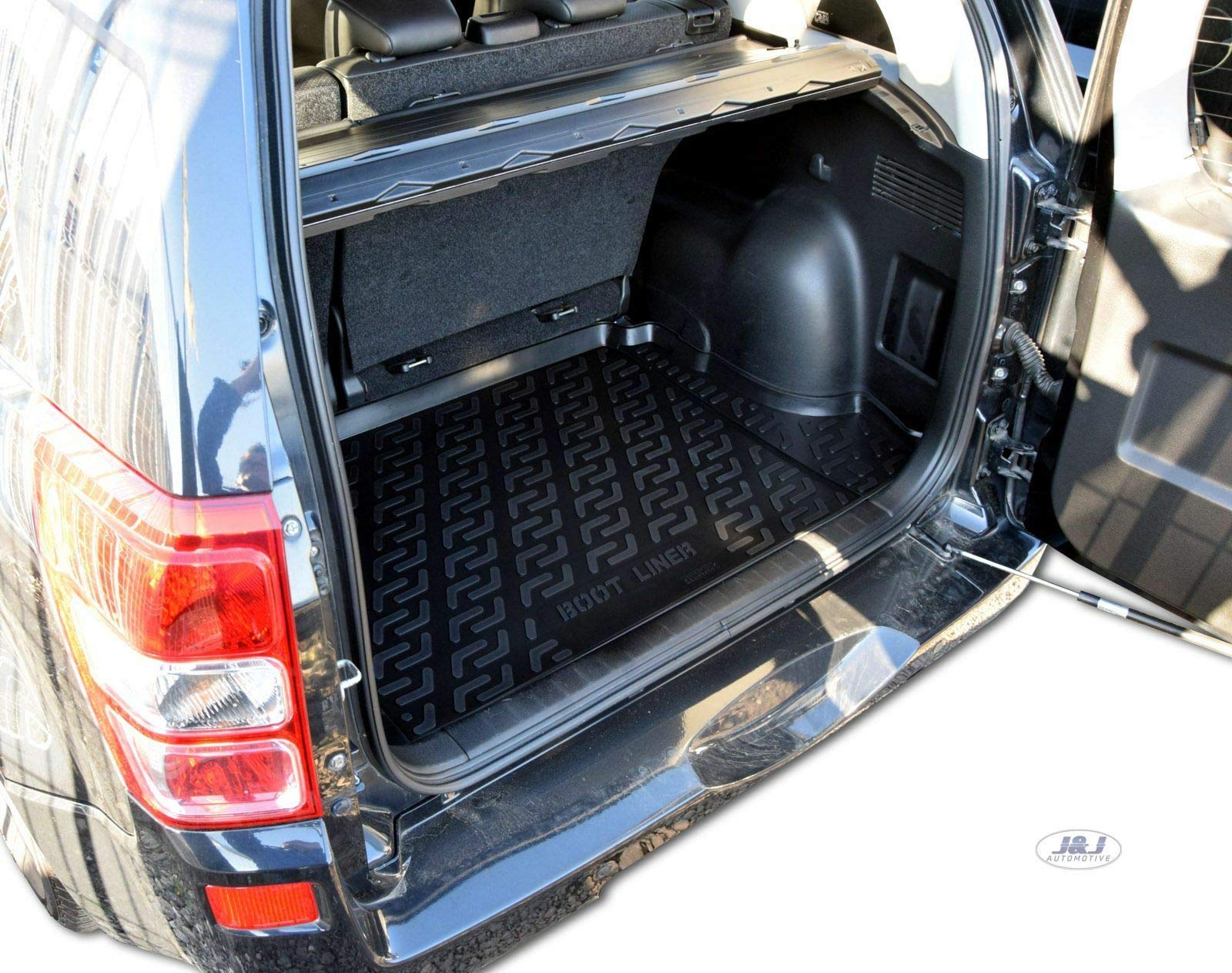Vasca Baule J&J Automotive Norm TPE Per Suzuki Vitara 4 (IV) Dal 2015 - Gomma Inodore Con Bordo Alto 4 Cm - Antiscivolo E Impermeabile