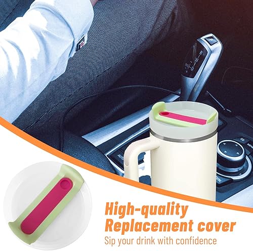 Miniatura 3 de Tapas de vaso de 40 onzas aptas para vaso Stanley, tapas de repuesto para vaso de viaje Stanley Adventure Quencher de 40 onzas, cubierta de vaso a