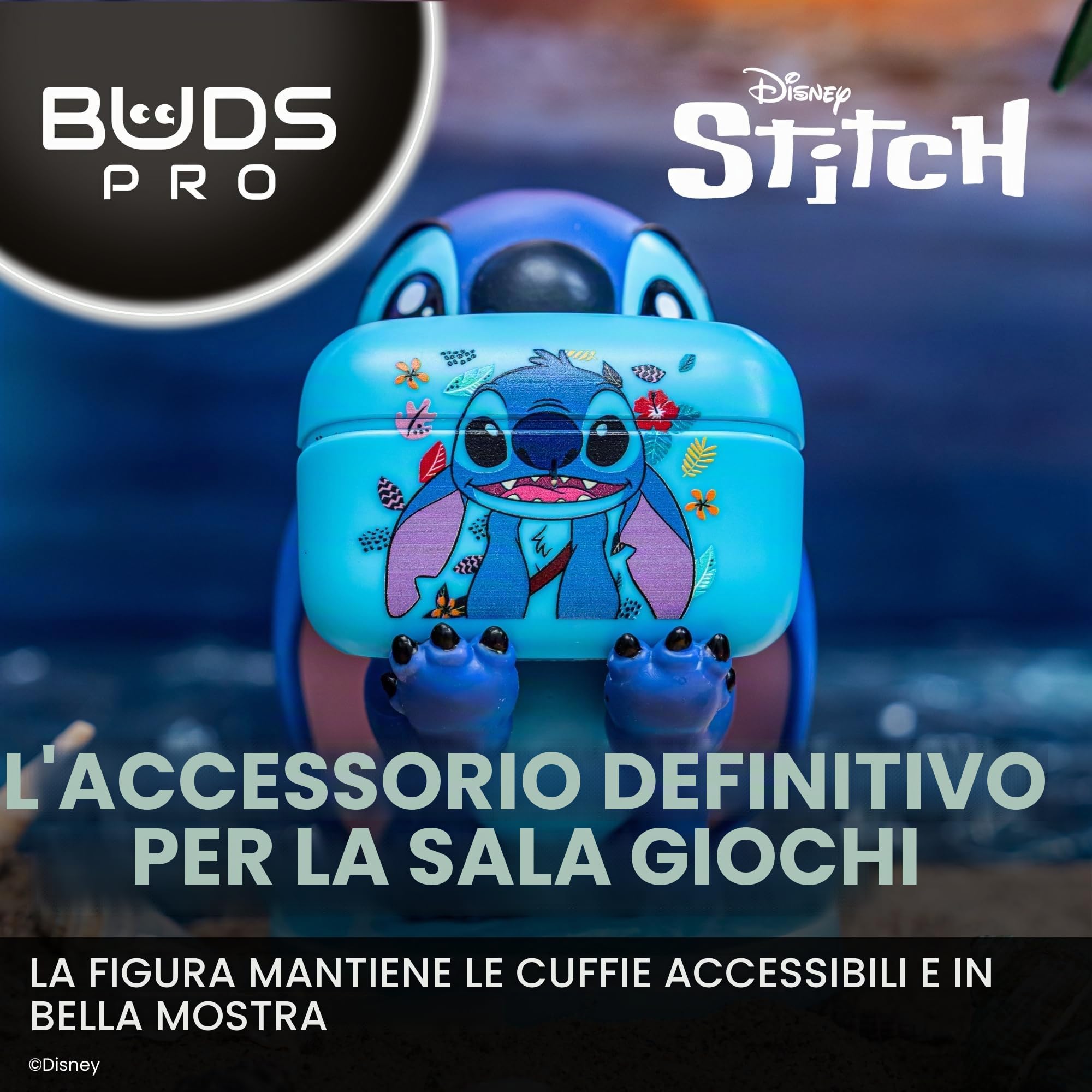 Cableguys Buds Pro Stitch Cuffie wireless Bluetooth e Supporto telefono - Auricolari In-Ear con microfono, 28+ ore di autonomia, Auricolari con cancellazione attiva rumore, Certificazione IPX4