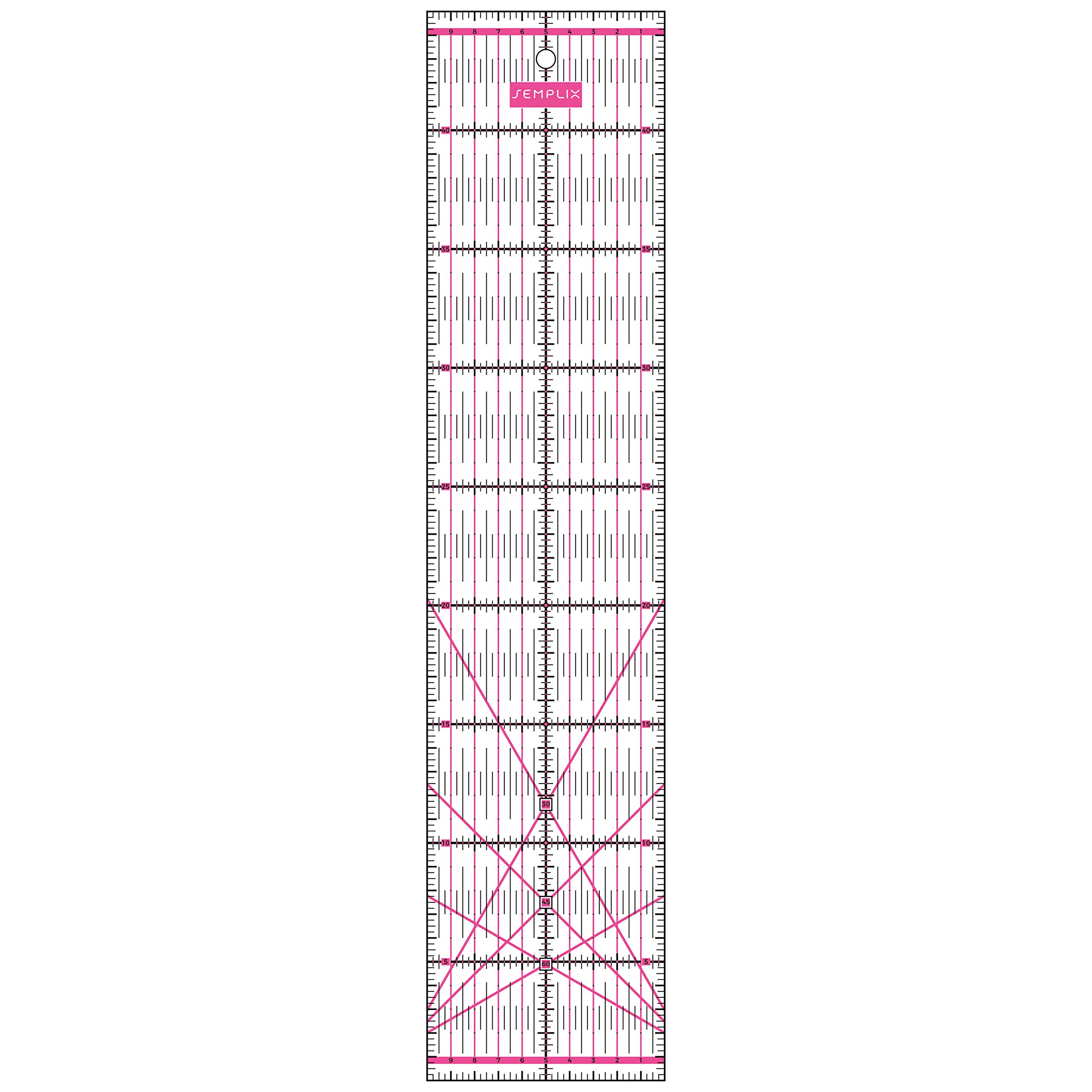 SEMPLIX Patchwork Lineal Set cm Bundle (10x45 cm, 15x60 cm, 15x30 cm, 15x15 cm, 30x30 cm) (pink)
