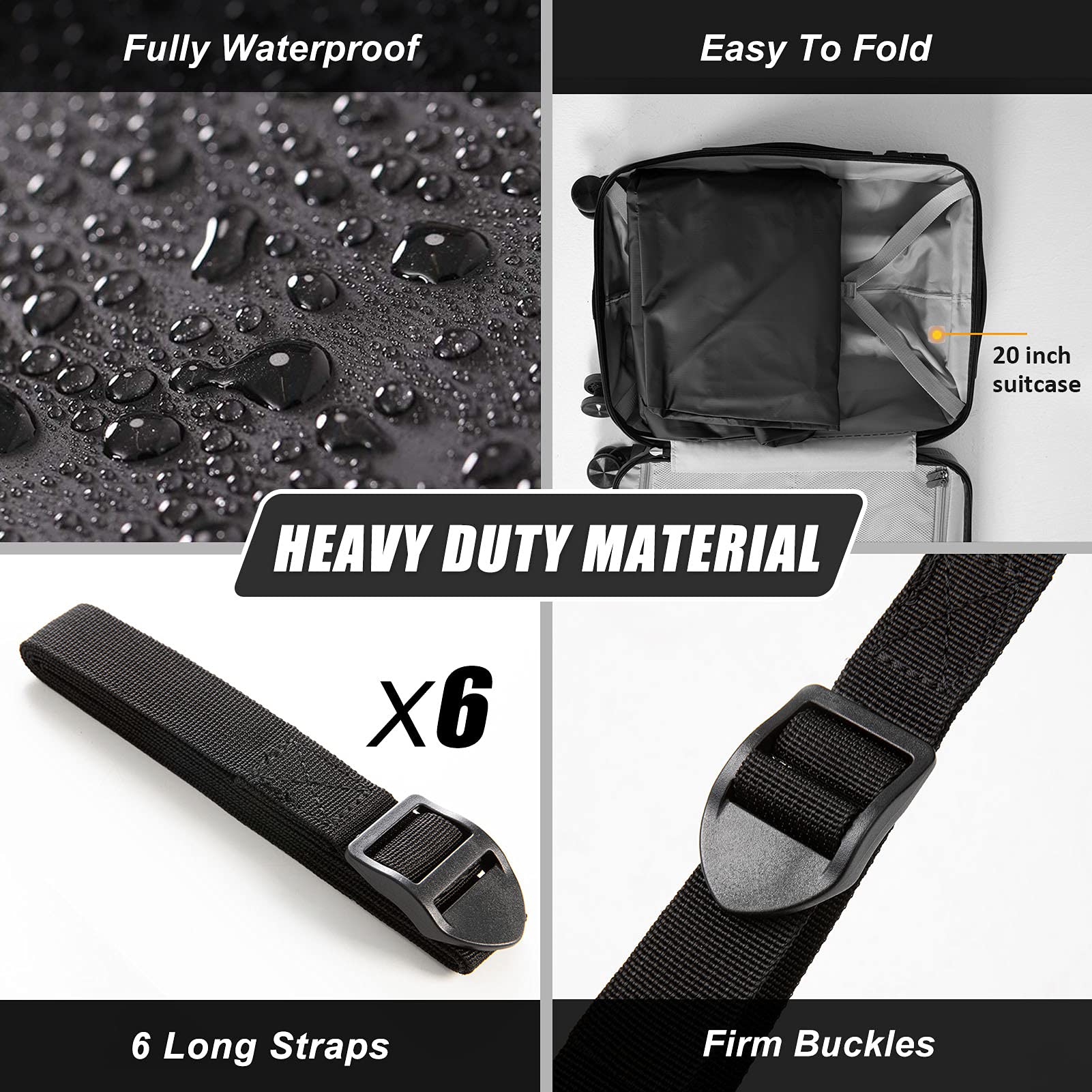 CZC AUTO Borsa Da Trasporto Hitch Cargo 20 Cu. Borsa Da Viaggio Di Carico Impermeabile/Resistente Alla Pioggia/Resistente Alle Intemperie Per Auto Camion Suv Furgone Vassoio Di Gancio E Cestino Eng