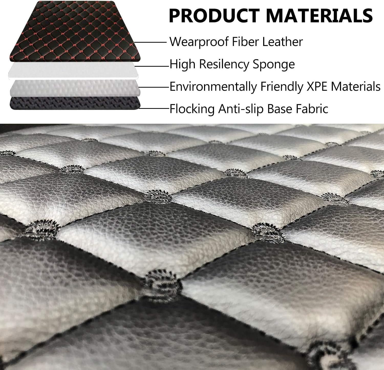 Flash Deals - 50% OFF ThinSGO Tesla Model 3 All-Wealther Floor Mat Waterproof Full Covered PU Leather Vehicle Floor Carpet (Floor Mat Black)