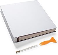 Vista 55 de Álbum autoadhesivo para fotos de 3x5, 4x6, 5x7, 6x8, 8x10, 8.5x 11 u 11x10.6 pulgadas, 40 páginas, de 11 x 10.6 pulgadas, tapa de lino, bricolaje