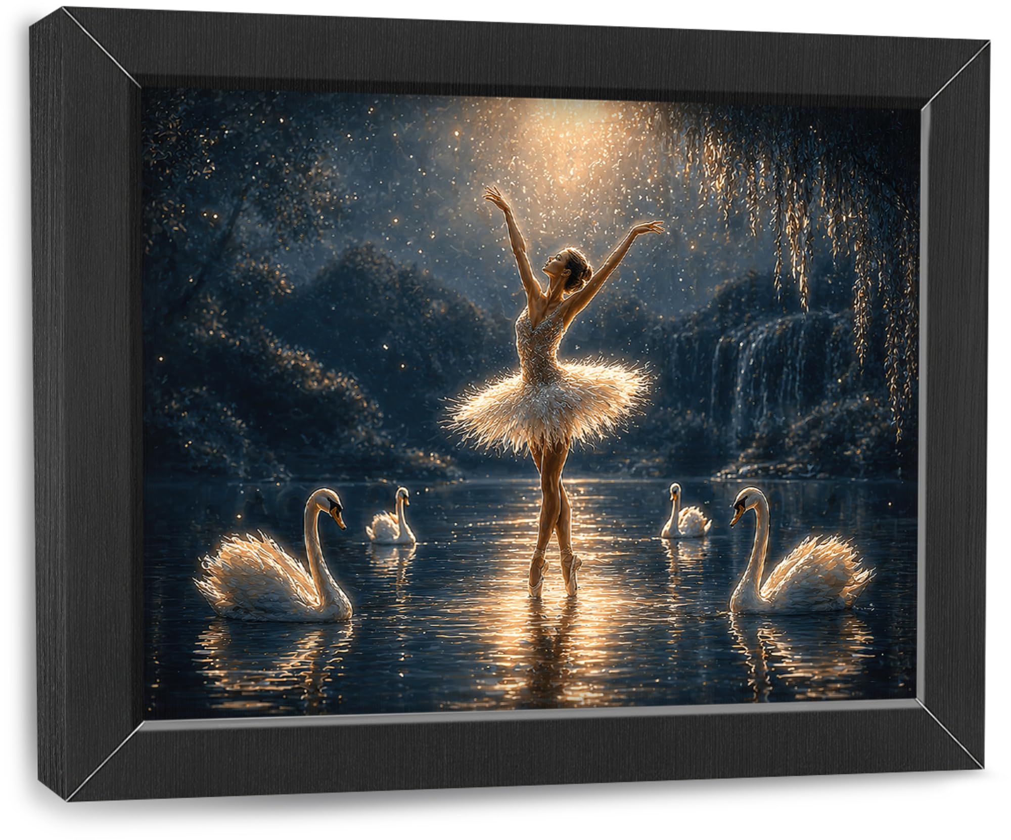 UIAMT Ballerina Wall Art Pictures Decor Swan Lake Dance Artwork 8"x10"