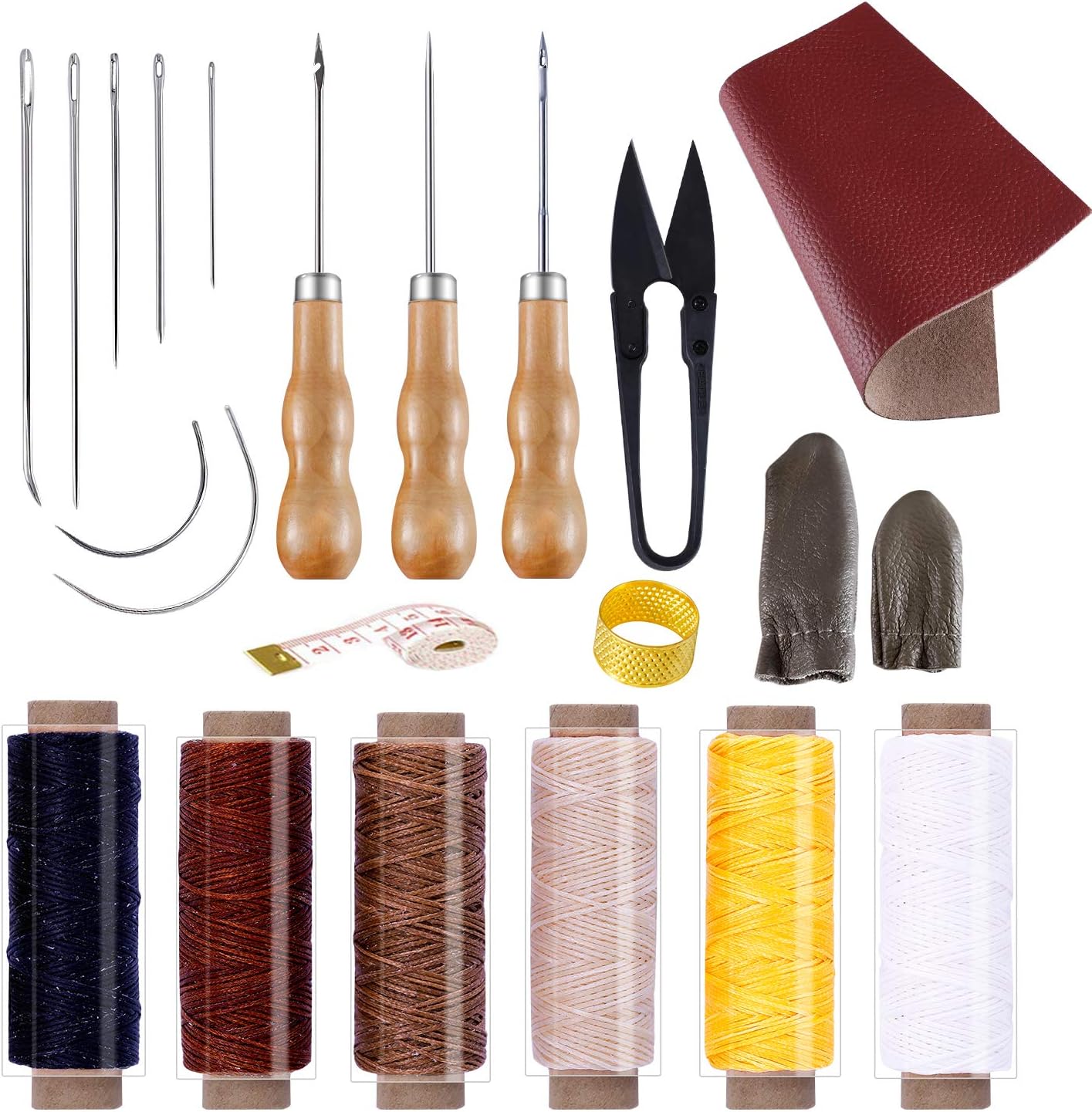 BUTUZE Convenient Leather Craft Sewing Kit 22 Pieces