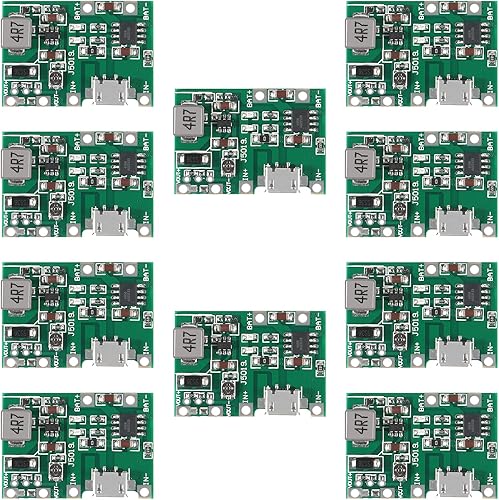 10 unids 18650 18650 Li-ion cargador de batería módulo 2A USB TP4056 ajustable Boost Módulo DC-DC 3.7V a 5V 9V 12V Step Up Boost Módulo DIY Kit