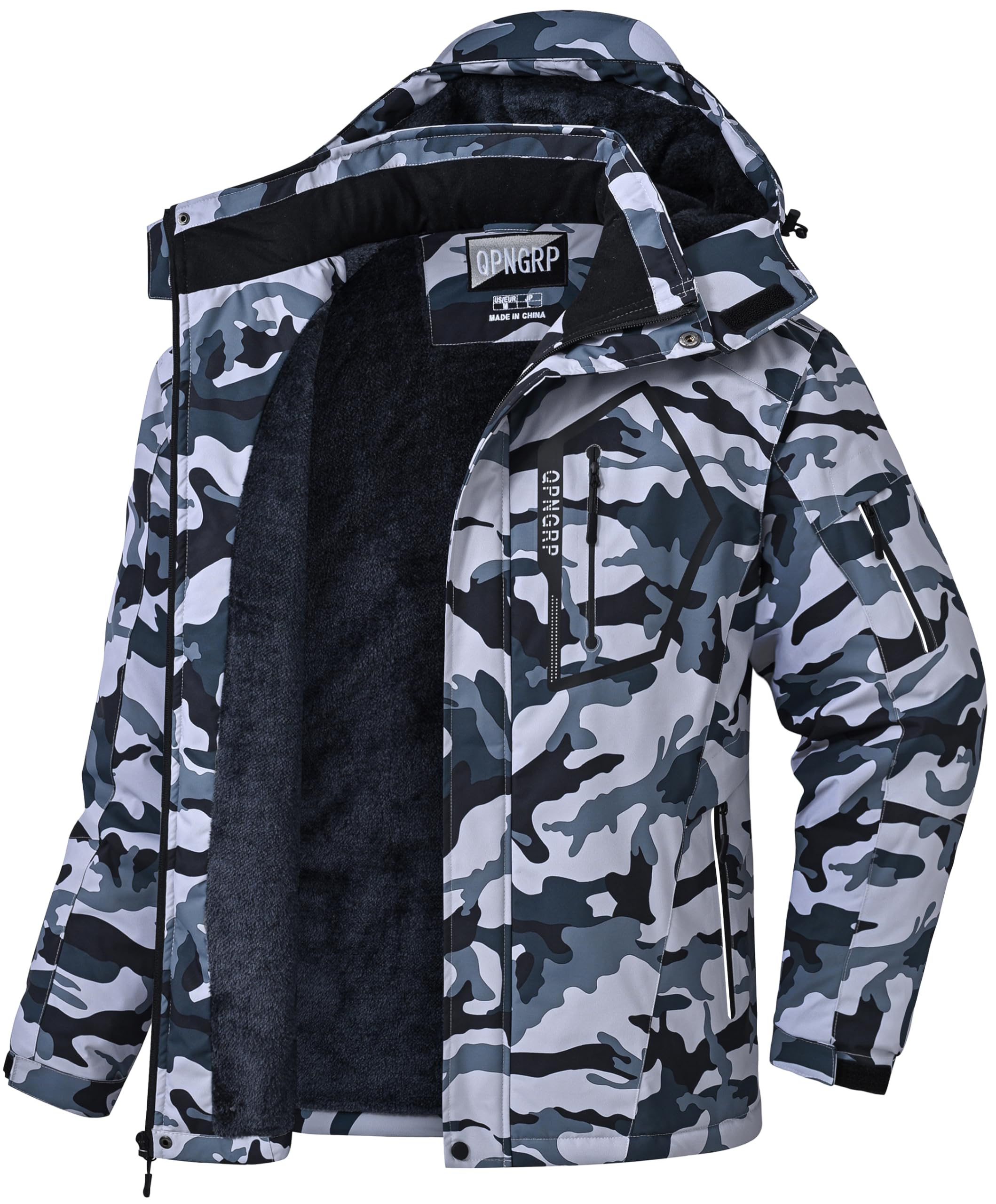 QPNGRP Men's Ski Jacket Winter Coat