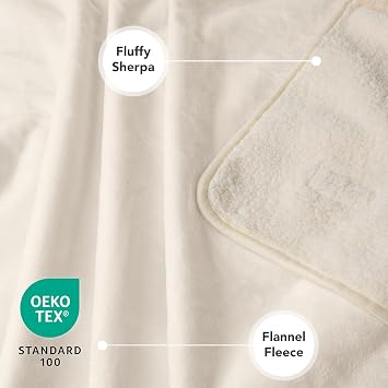 PetAmi Waterproof Dog Blanket Sherpa Fleece, Pet Medium Large Dogs, Reversible Cat Throw Bed Couch Sofa Furniture Protector, Soft Plush Polyester (X-Large 60x80, Beige), X-Large (60x80)