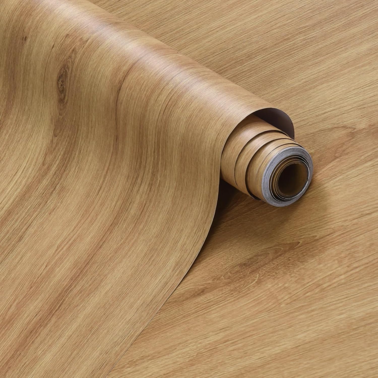 196"x48" Extra Wide Natural Wood Peel and Stick Wallpaper Wood Looking Contact Paper Waterproof Vinyl Wrap Removable Self Adhesive Wooden Laminate Sheets for Furniture Walls Living Room Bedroom