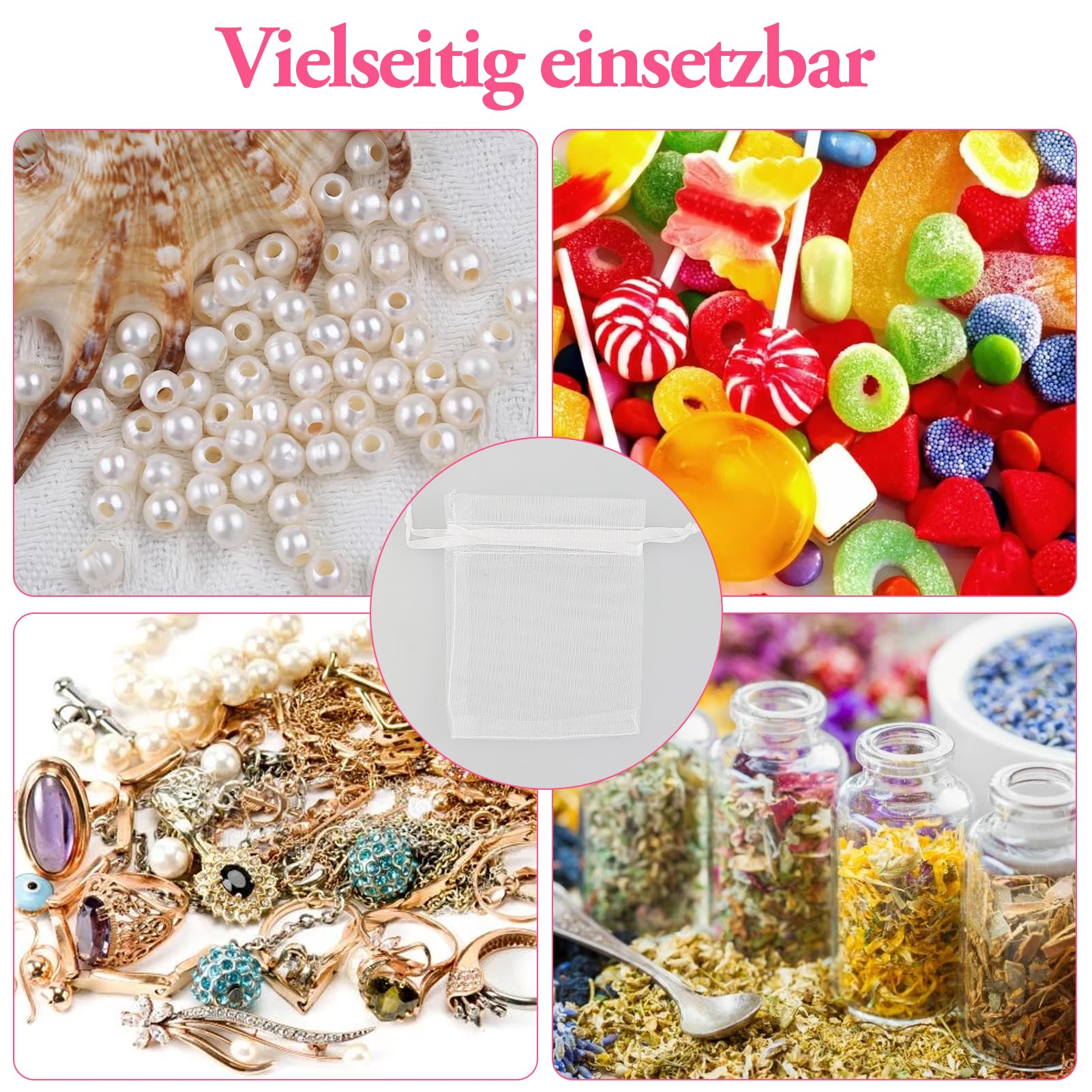 50 Sacchetti Organza 7x9 Cm Con Coulisse - Sacchetti Regalo Per Confetti, Gioielli, Matrimoni, Oro - Foto 8