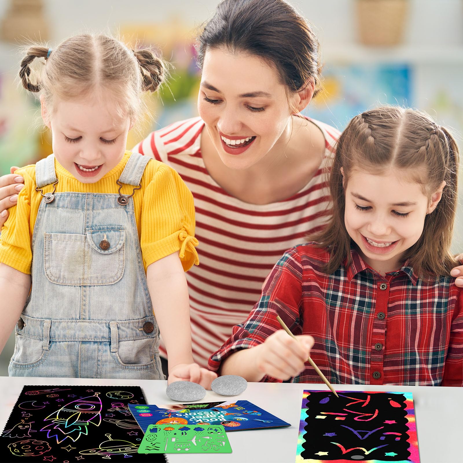 Collazoey Piedras Pintar Juegos para Manualidades, Piedras que brillan Manualidades DIY Kit Manualidades de Pintura Creativas con 12 Rocas y 24 Pinturas para Niño Niña de Regalos 3 a 12 Años Collazoey Piedras Pintar Juegos para Manualidades, Piedras que brillan Manualidades DIY Kit Manualidades de Pintura Creativas con 12 Rocas y 24 Pinturas para Niño Niña de Regalos 3 a 12 Años