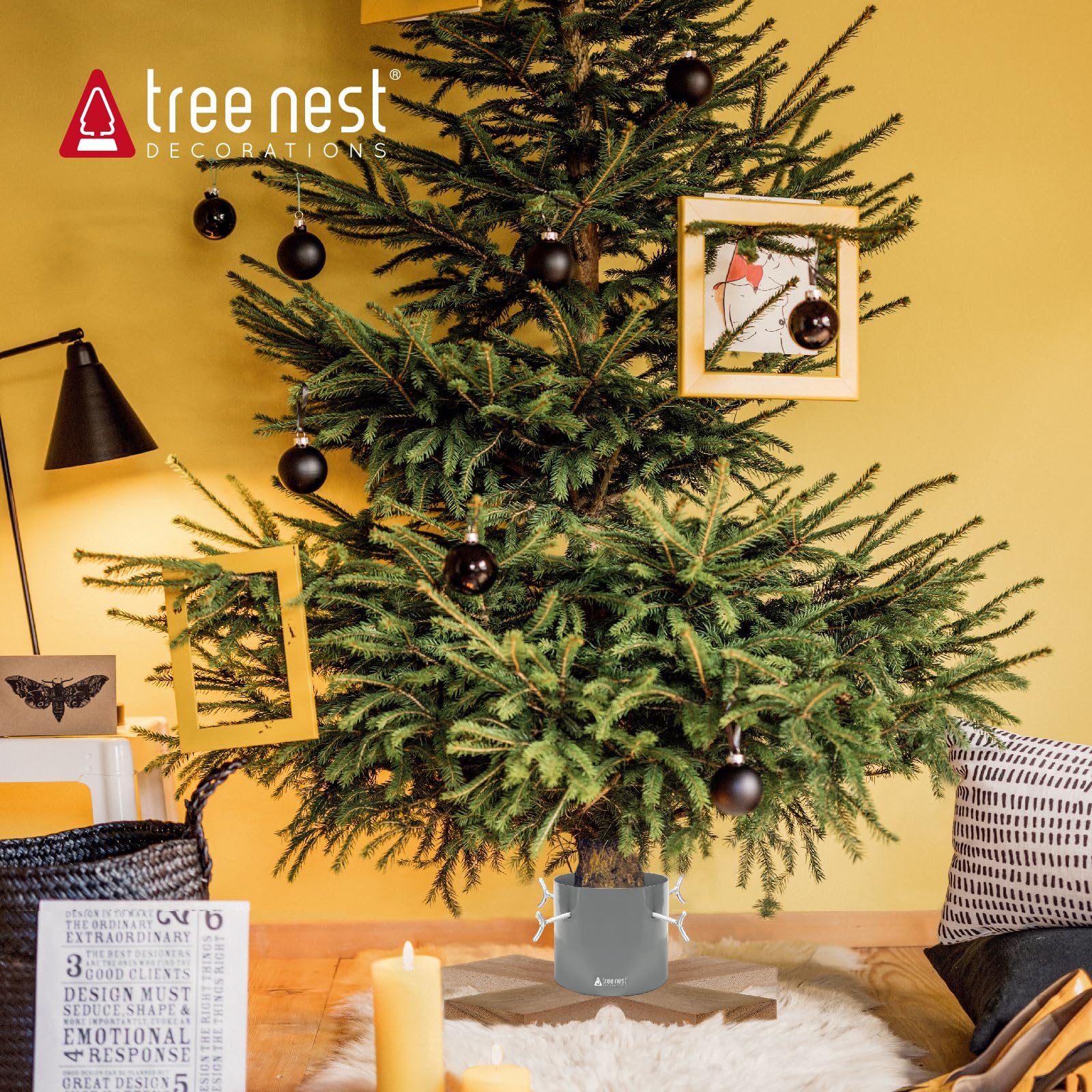 Supporto Albero Di Natale Con Serbatoio Acqua - Per Alberi Fino A 3m, Tronco 5-13cm, Nero - Foto 6