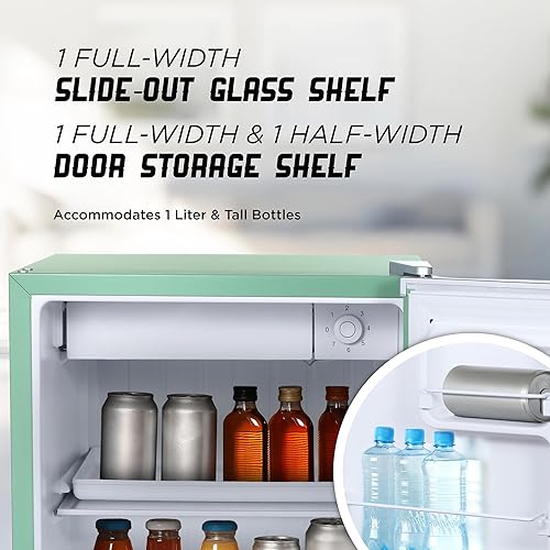 Miniatura 3 de ICEBOX Refrigerador compacto de 1.7 pies cúbicos, refrigerador pequeño certificado ENERGY STAR, mini refrigerador de una sola puerta con