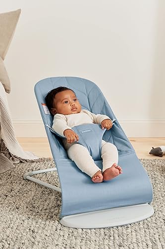 Miniatura 77 de BabyBjörn Bouncer Bliss Silla de rebote para bebé, Algodón, Azul Midnight