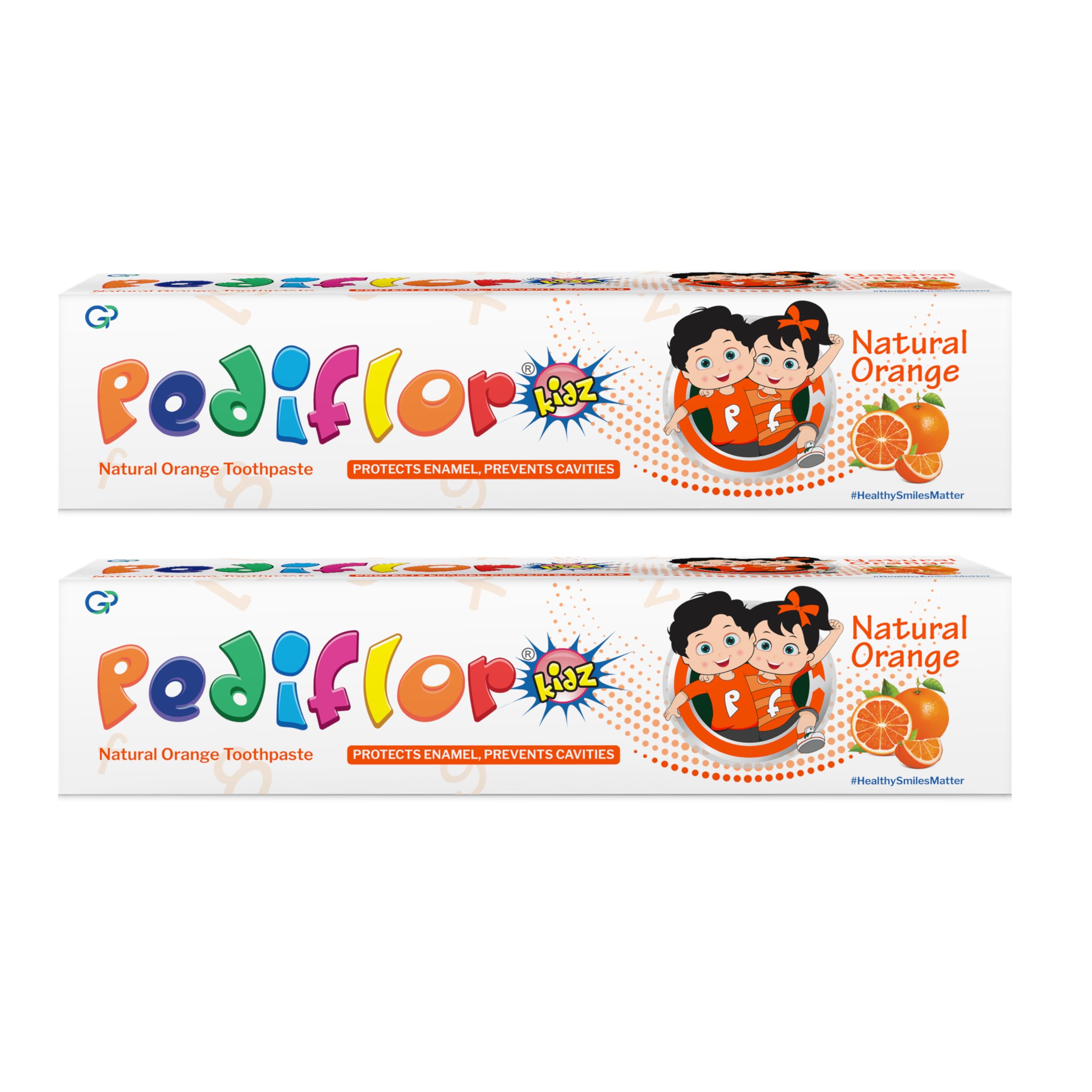 Pediflor Kidz Enamel Protection Cavity Protection Toothpaste -Orange Flavor (Pack of 2)-image-28