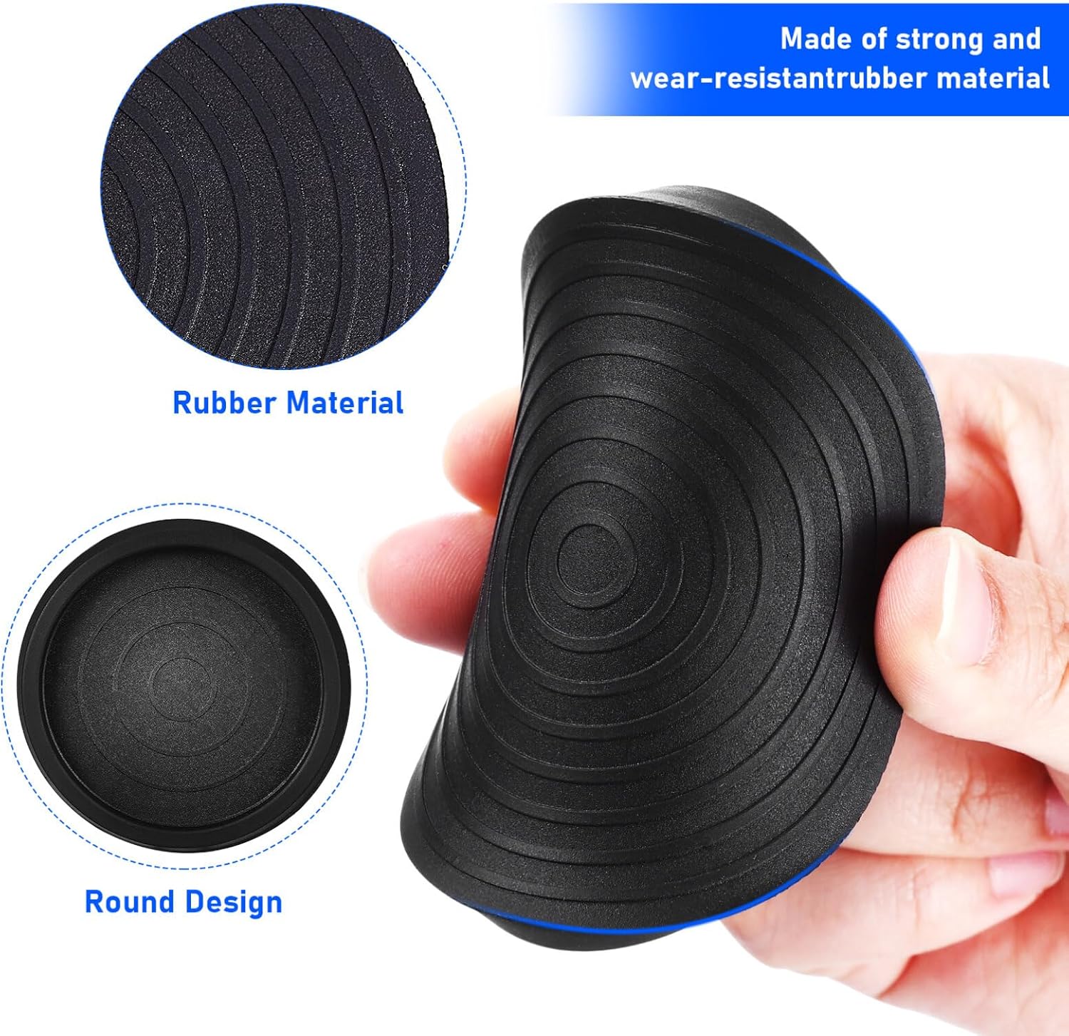 Cabilock 40pcs Non- Furniture Pads Rubber Grippers for Floor - Design to Prevent Scratches and Noise Easy to Use for Various Furniture Types