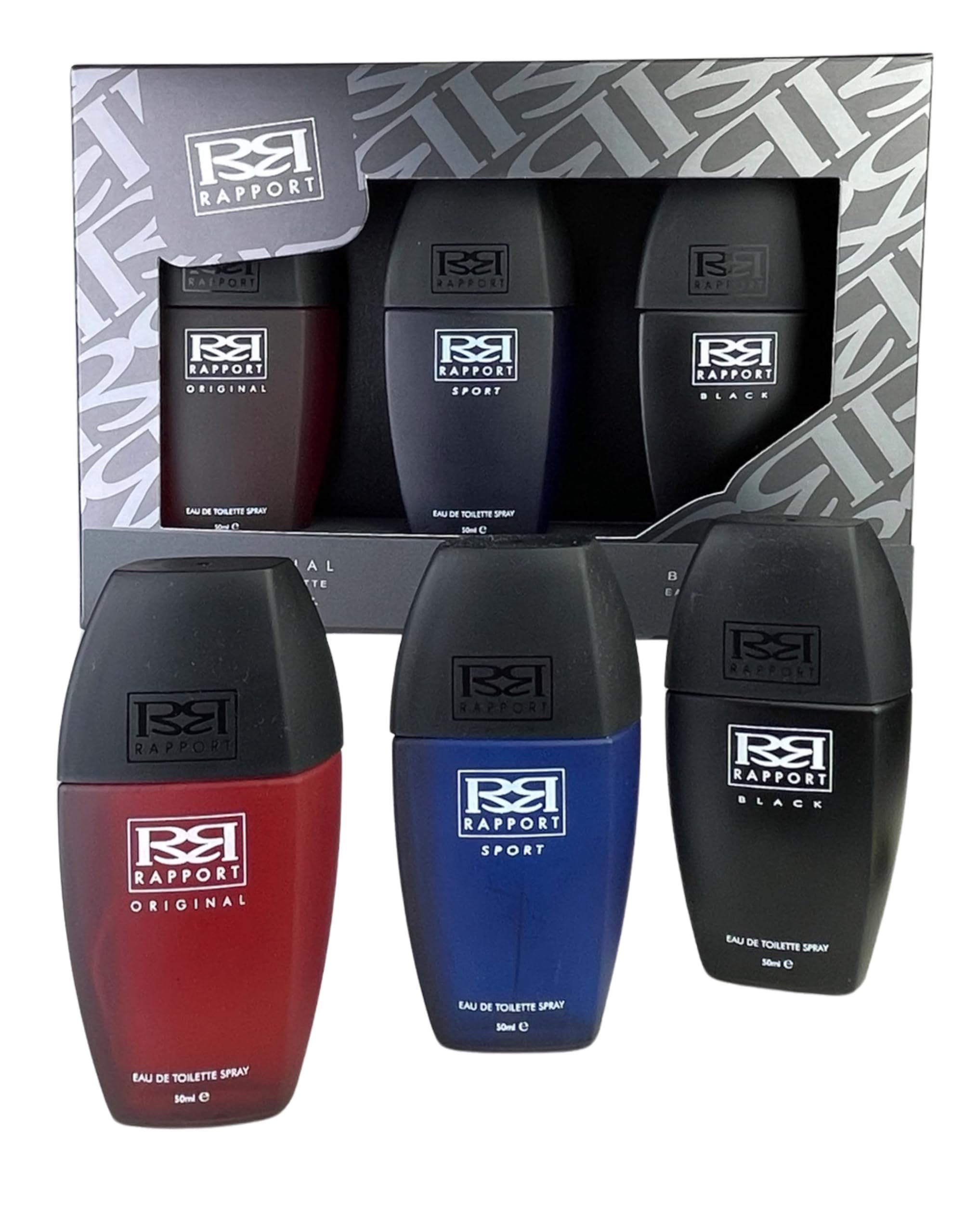 Rapport Eau de Toilette Fragrence Selection Box Gift Set (Original + Sport + Black) 3 x 50ml EDT Spray