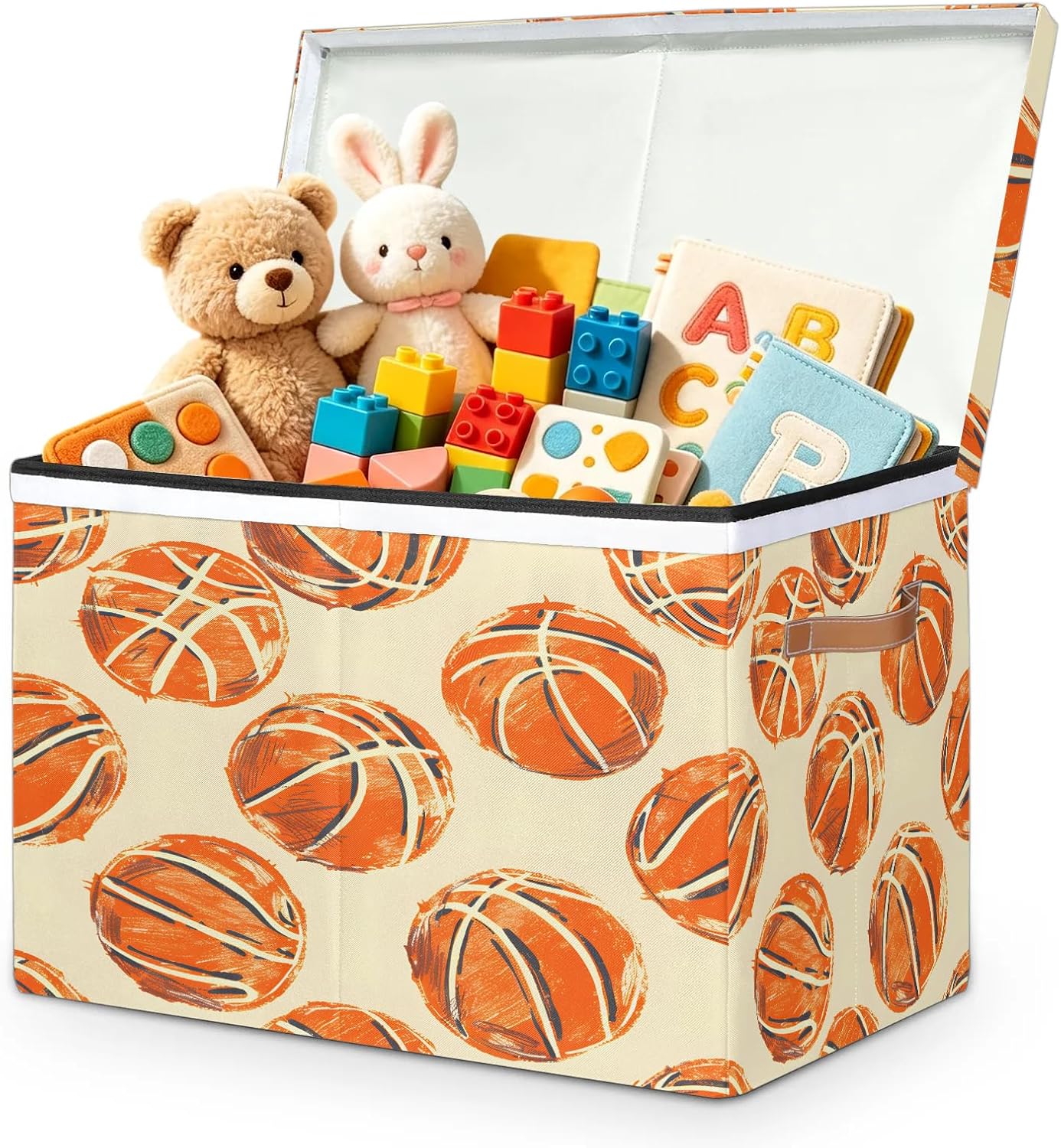 Sports Large Toy Storage Box with Lid Divider