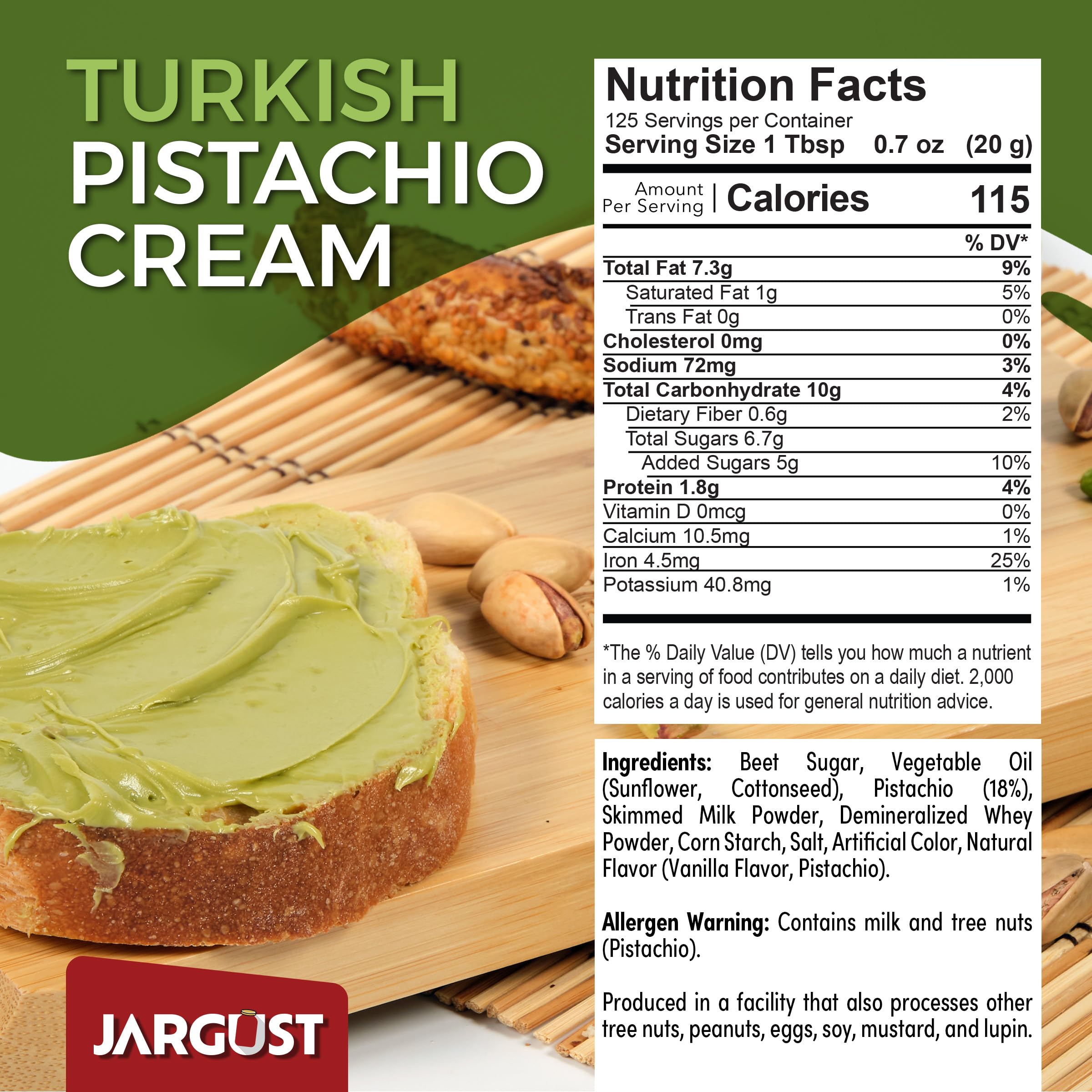 Bulk Pistachio Cream Spread 5 5 LB 2 5 kg Premium Turkish Pistachio Butter Perfect for Dubai Chocolate — view 2
