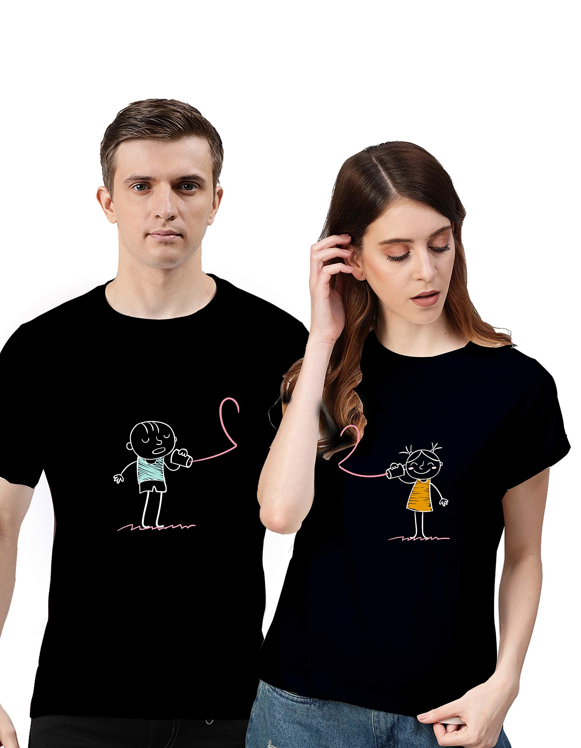 Bratma Nostalgic Black Couple T-Shirt-Men