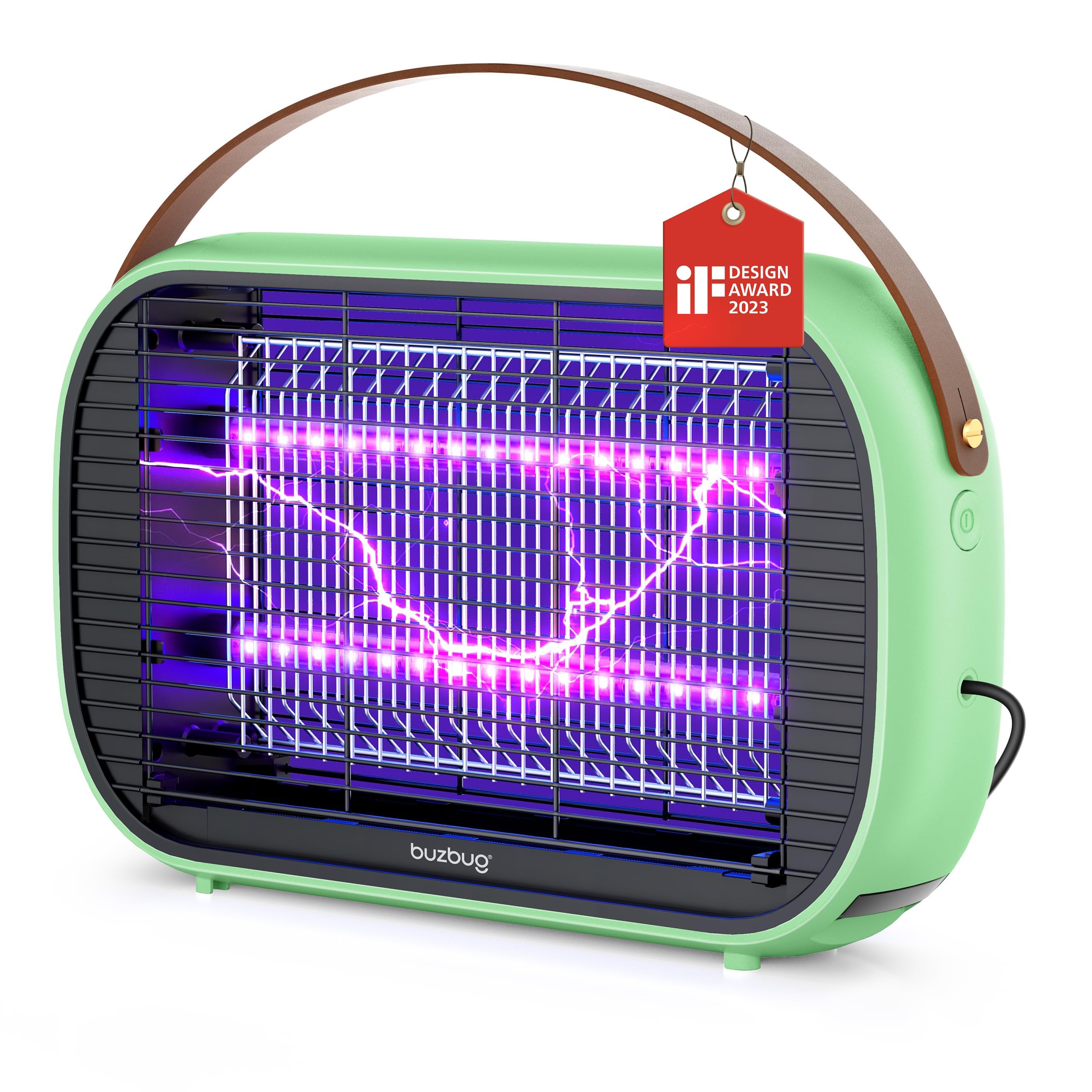Buzbug Insetticida a LED, 10 anni di durata della lampada, 2800 V, forte trappola per zanzare e mosche, sostenibile con basso consumo energetico, lampada per zanzare, repellente per zanzare (verde blu