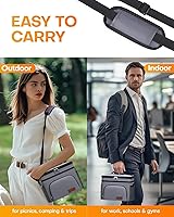 Vista 6 de HOTOR Lonchera térmica para hombres y mujeres, lonchera a prueba de fugas con 4 bolsillos, correa ajustable, ideal para el trabajo, picnic, viajes