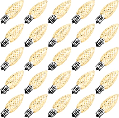 Miniatura 12 de Meconard Bombillas LED C9 de repuesto para Navidad, bombillas LED inastillables C9 para luces de Navidad para interiores y exteriores, base