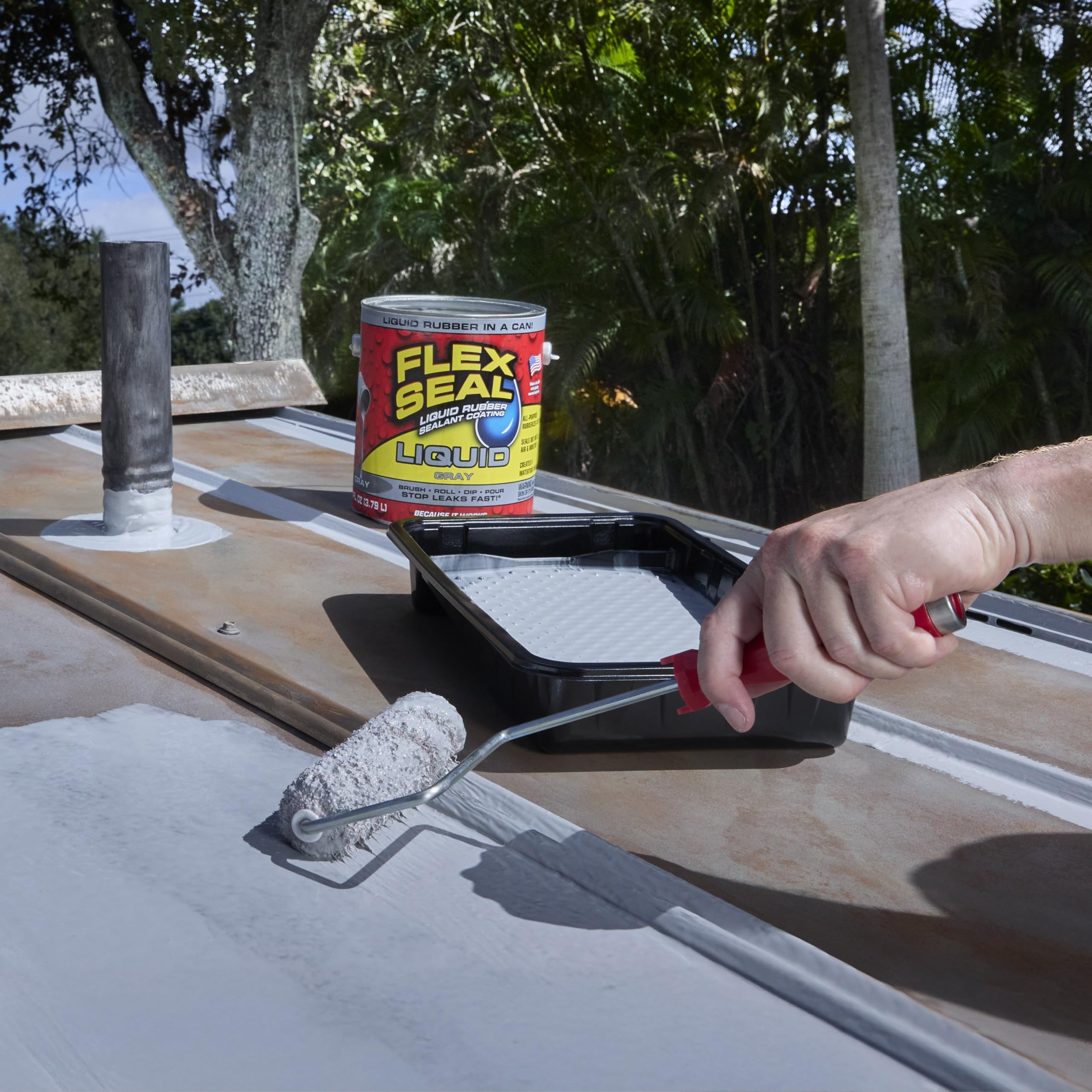 Flex Seal Liquid Gummi in einer Dose, 3,5 l, Grau