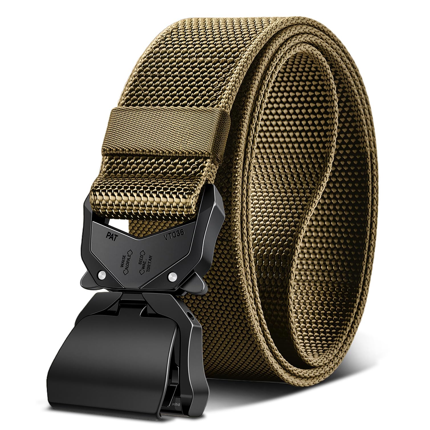 Elastic Rigger Snapklik.com : BULLIANT Mens Tactical Belt Military Rigger Elastic ...