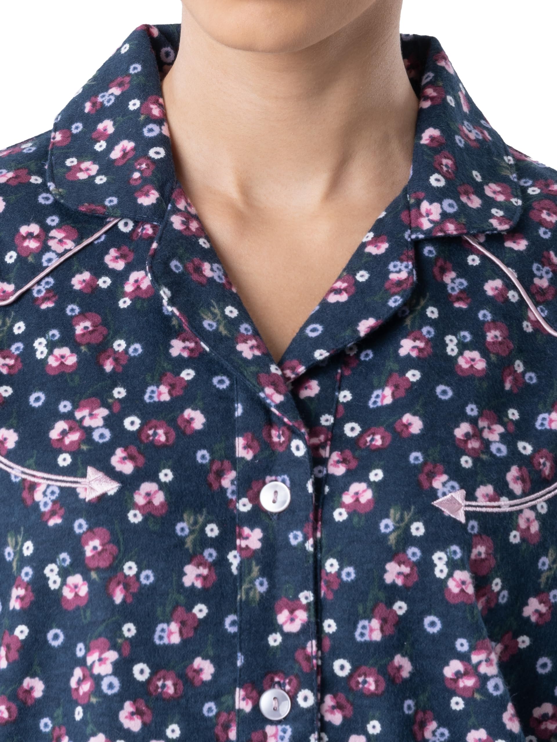 Wrangler Camicia da Notte in Flanella di Media Lunghezza Donna