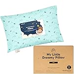 Mini Toddler Pillow with Pillowcase - 9x13 My Little Dreamy Travel Kids Pillow for Sleeping, Toddler Bed, Small, Tiny, Organic Cotton Pillowcase, Soft & Breathable, Kids 2-4 Years Old (Polar)