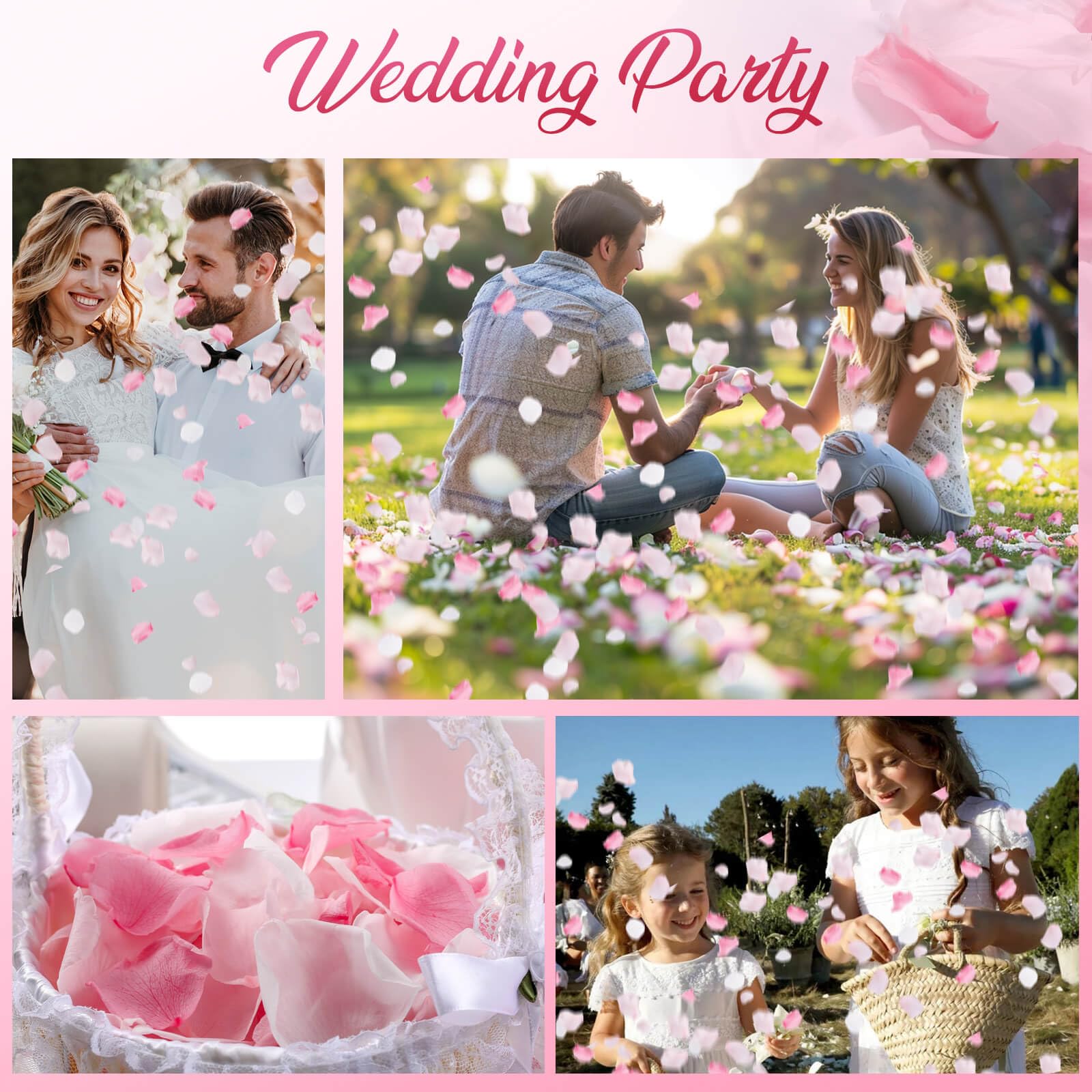 600 Petali Di Rosa In Seta Artificiali Per Matrimoni E Feste - Colore Rosa Cipria, Decorazioni Per Centrotavola, Coriandoli E Percorsi - 3