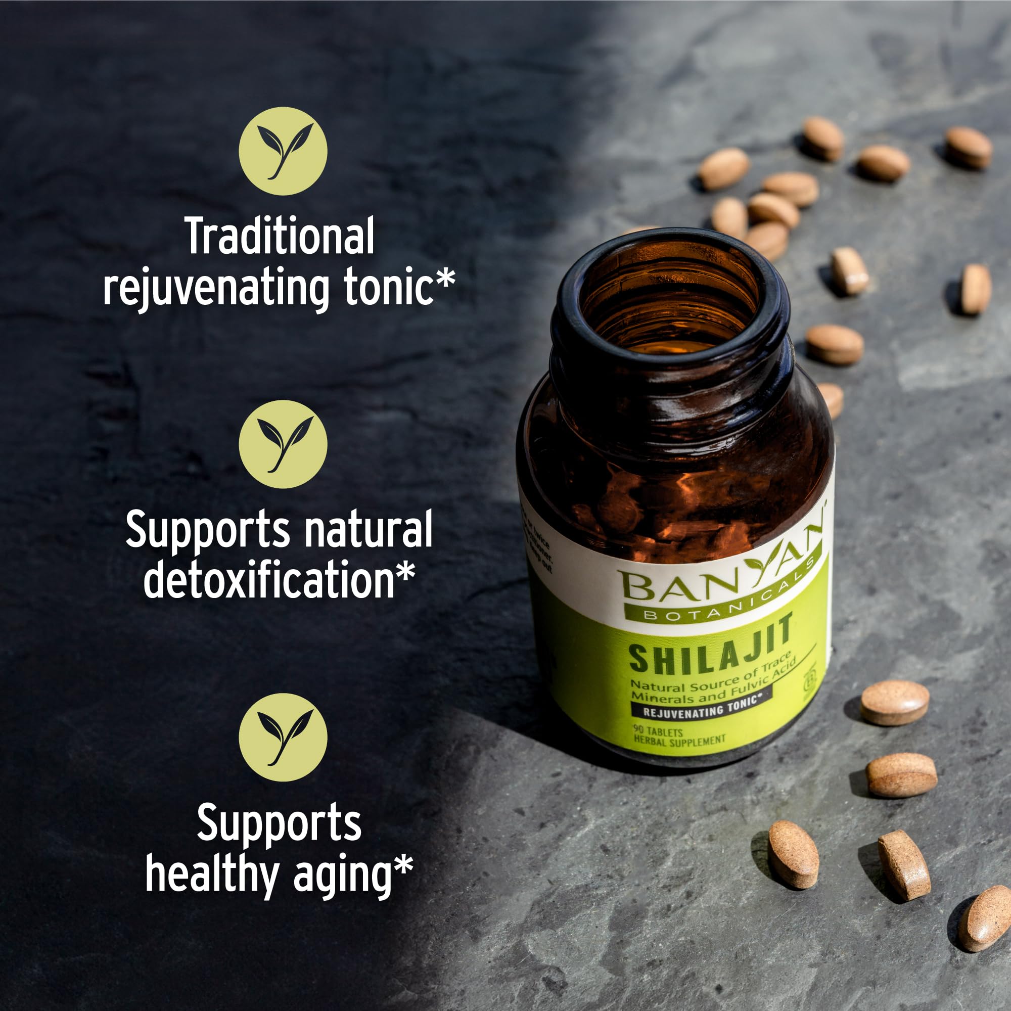 Banyan Botanicals Shilajit – 90 Pure Pressed Tablets for Energy & Vitality* — Amazon image 3