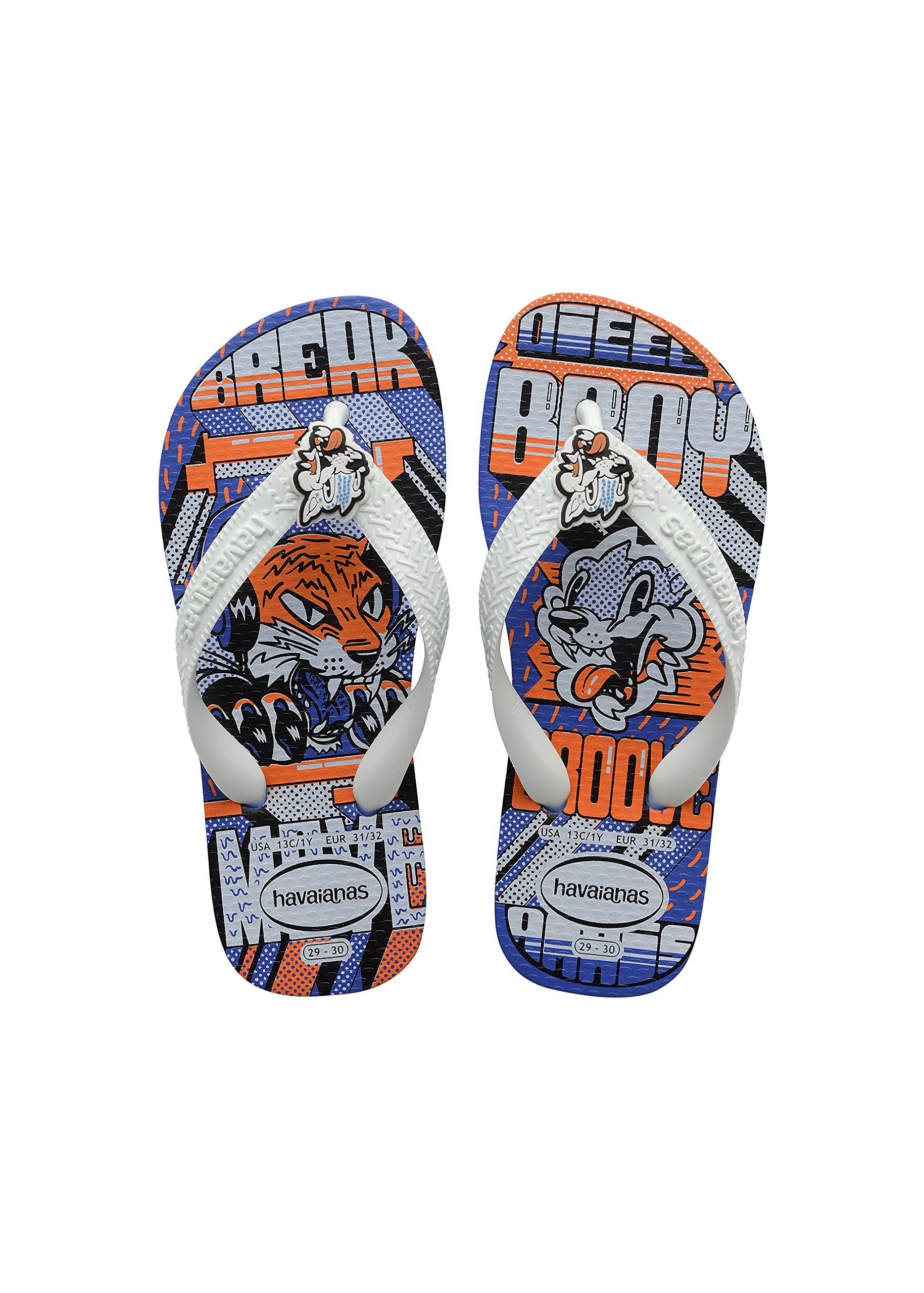 Havaianas Kids Grafitti Unisex Kids FlipFlop Blue Star 12/13 UK Child