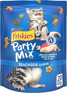 Purina Friskies Cat Treats, Party Mix Beachside Crunch - 20 oz. Pouch