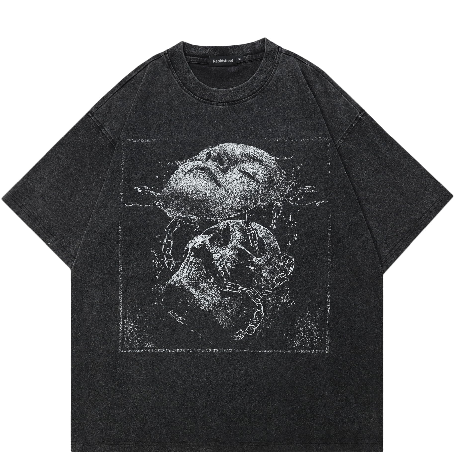 Rapidstreet T-Shirt Streetwear Aesthetic Graphic Eyes Relaxed Tee Shirt Men Unisex