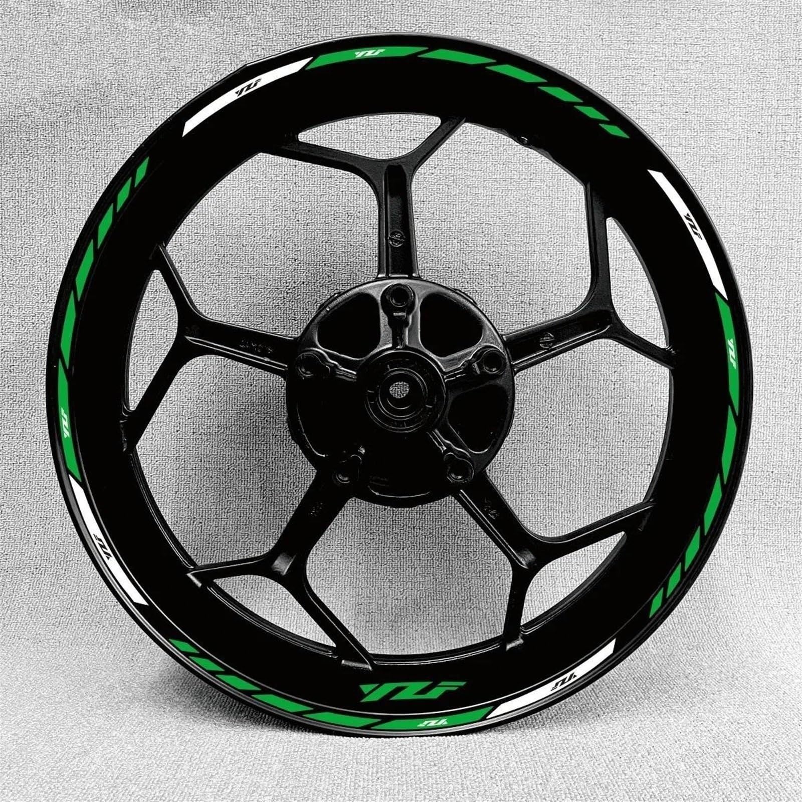 Motorcycle Reflective Wheel Stickers Rim Decal for Yamaha R1 R15 R125 R6 R7 MT-09 MT09 MT07 MT10 for Tracer(Color2)