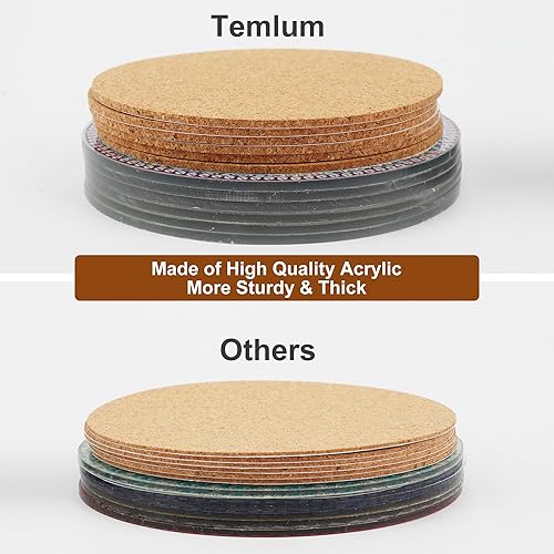 Miniatura 4 de Temlum Juego de 6 posavasos de pintura de diamante, posavasos de mandala para principiantes, adultos, niños, kit de pintura de diamantes pequeños,