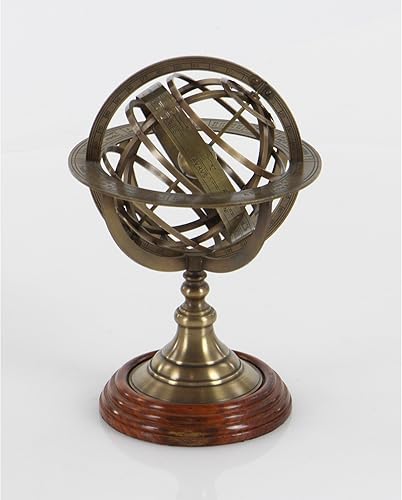 Miniatura 7 de Vinatge - Globo de esfera náutica armilar de latón grabado