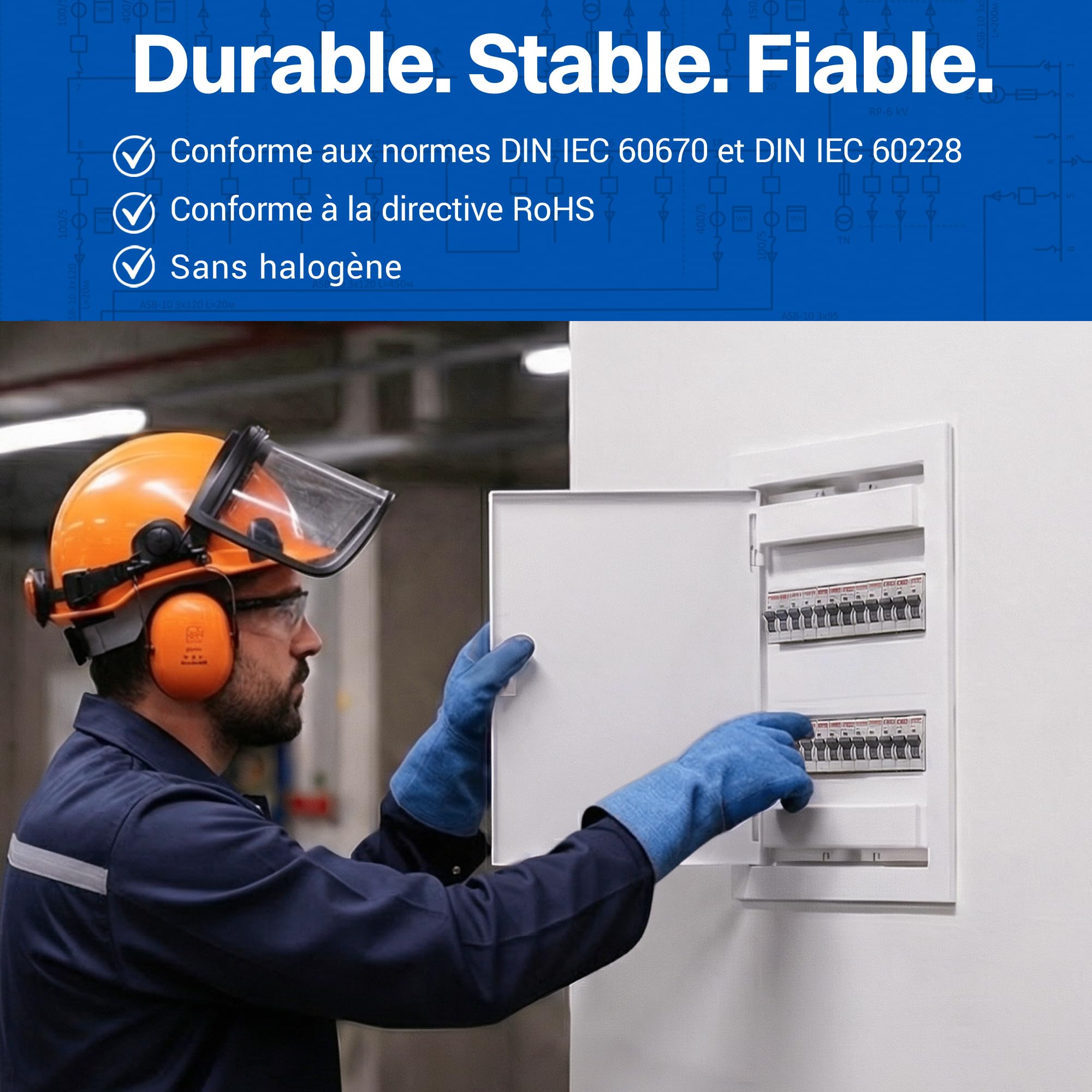 Intratec Coffret Électrique Encastré 2 Rangée – Tableau de Distribution IP40 pour 24 Modules avec Porte Blanche et Rail DIN pour Installation Électrique Maison & Professionnel – 442 x 347 x 92mm
