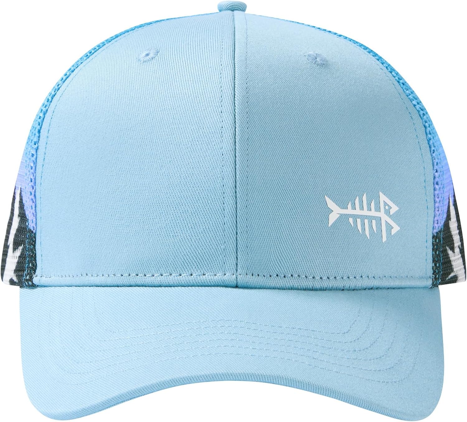 BASSDASH Printed Mesh Trucker Hat for Men Women Adjustable Baseball Cap Fishing Camping Outdoors Sporting Hat with Snap FH20