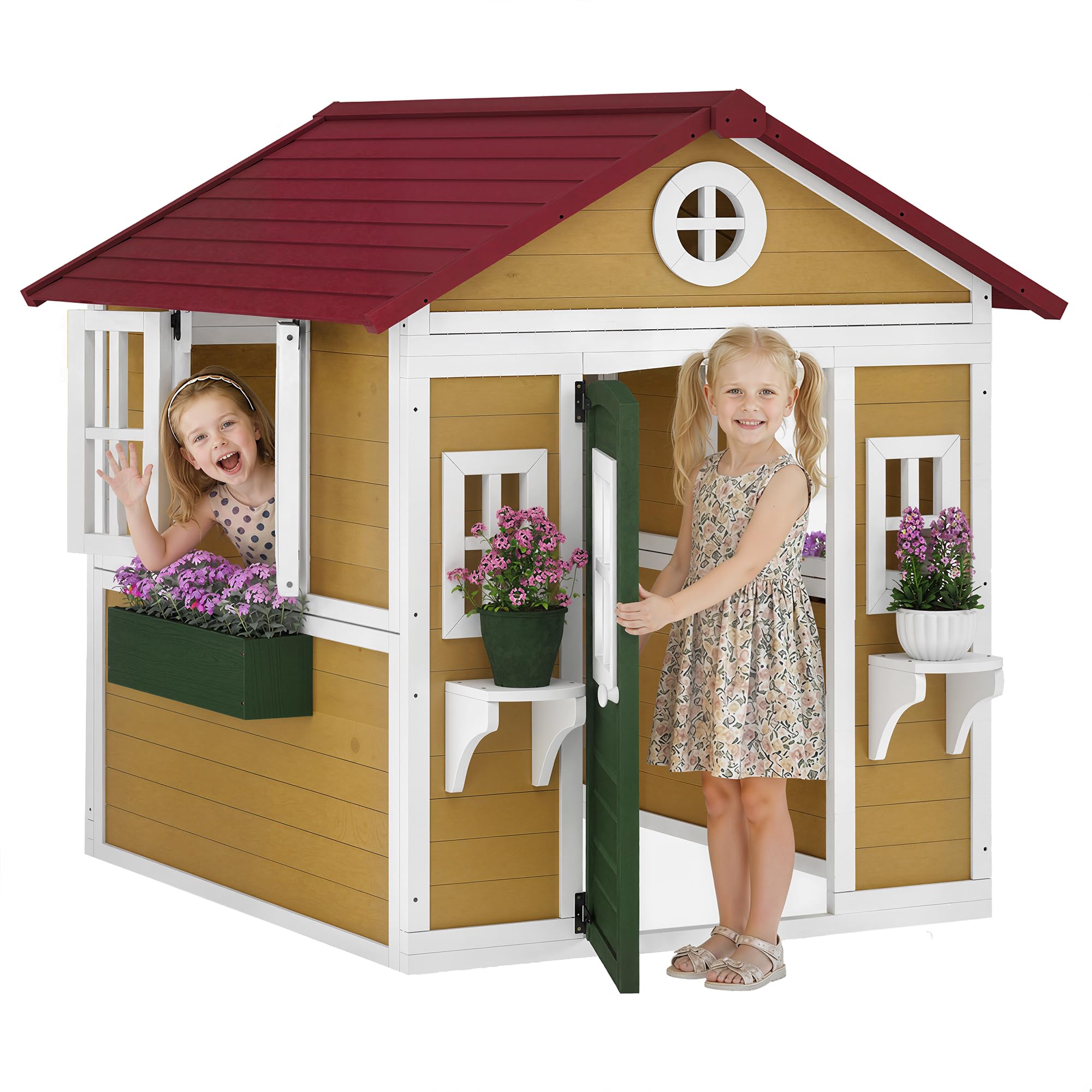 Outsunny Outdoor Kids Playhouse