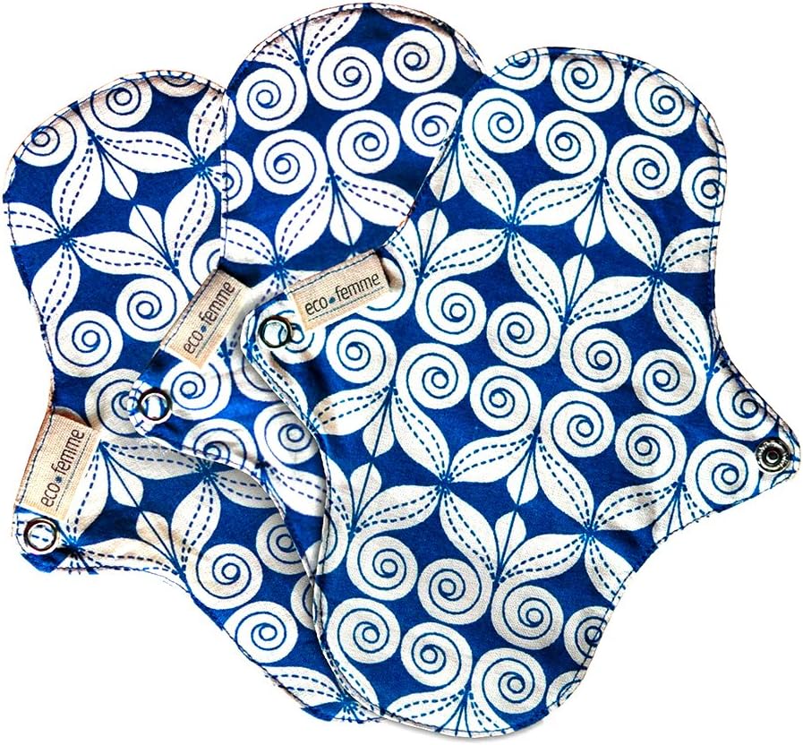 Eco Femme Reusable Cloth Menstruation Pads Pantyliners (3 In A Pack)