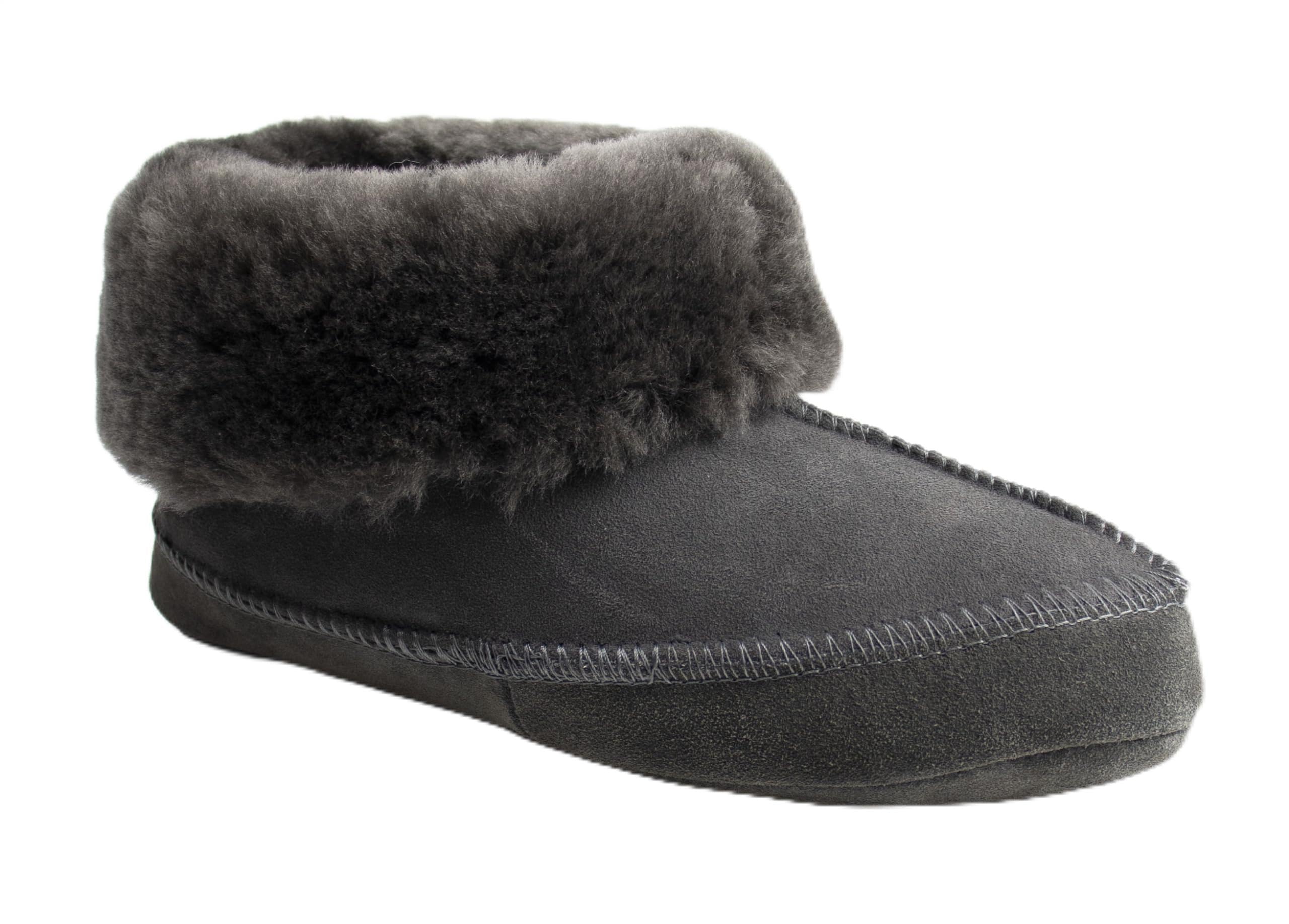 Reissner Lammfelle Engel Hausschuhe HS-Norway Hüttenschuh Veloursleder