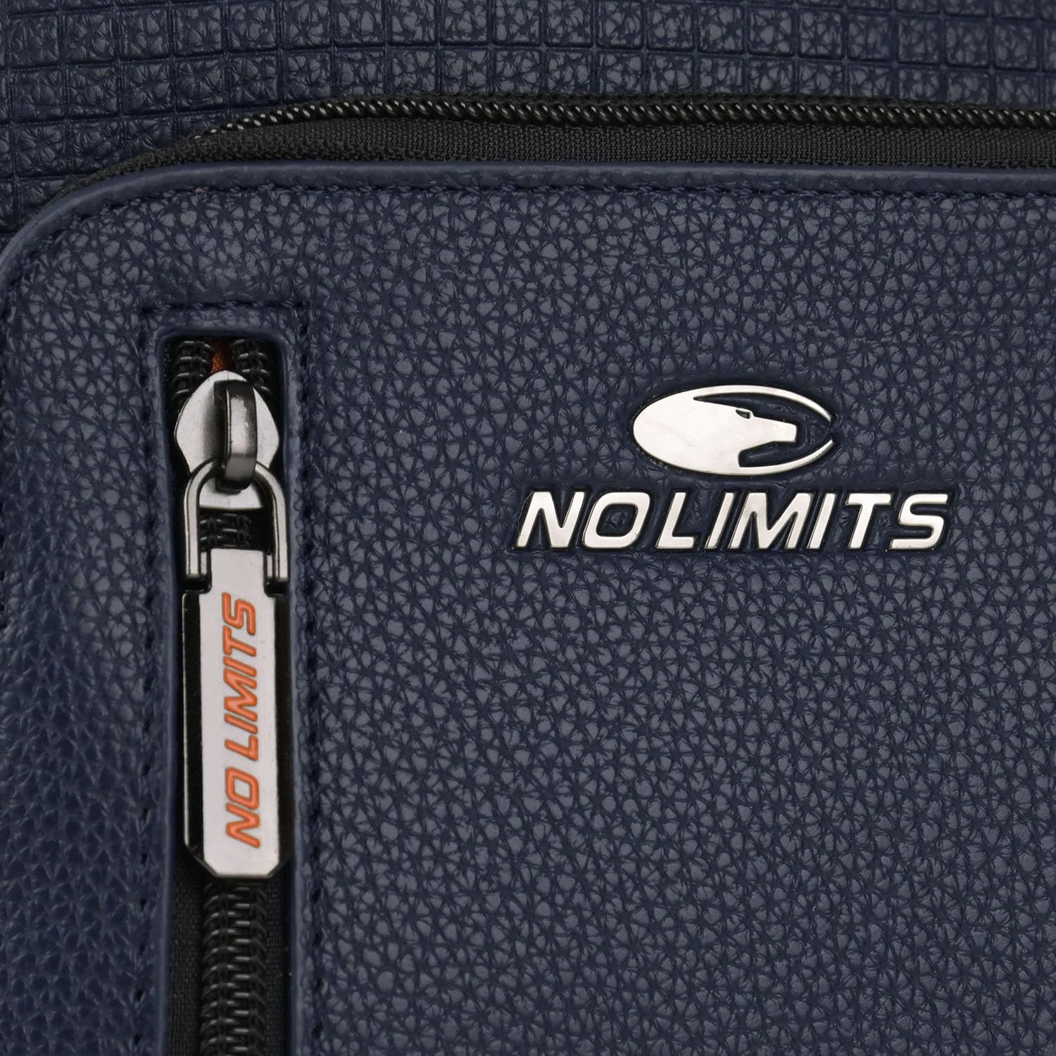 No Limits Borsello Uomo a Tracolla Regolabile, Impermeabile, Con Tasche Multiple e Fodera Arancione, in PU