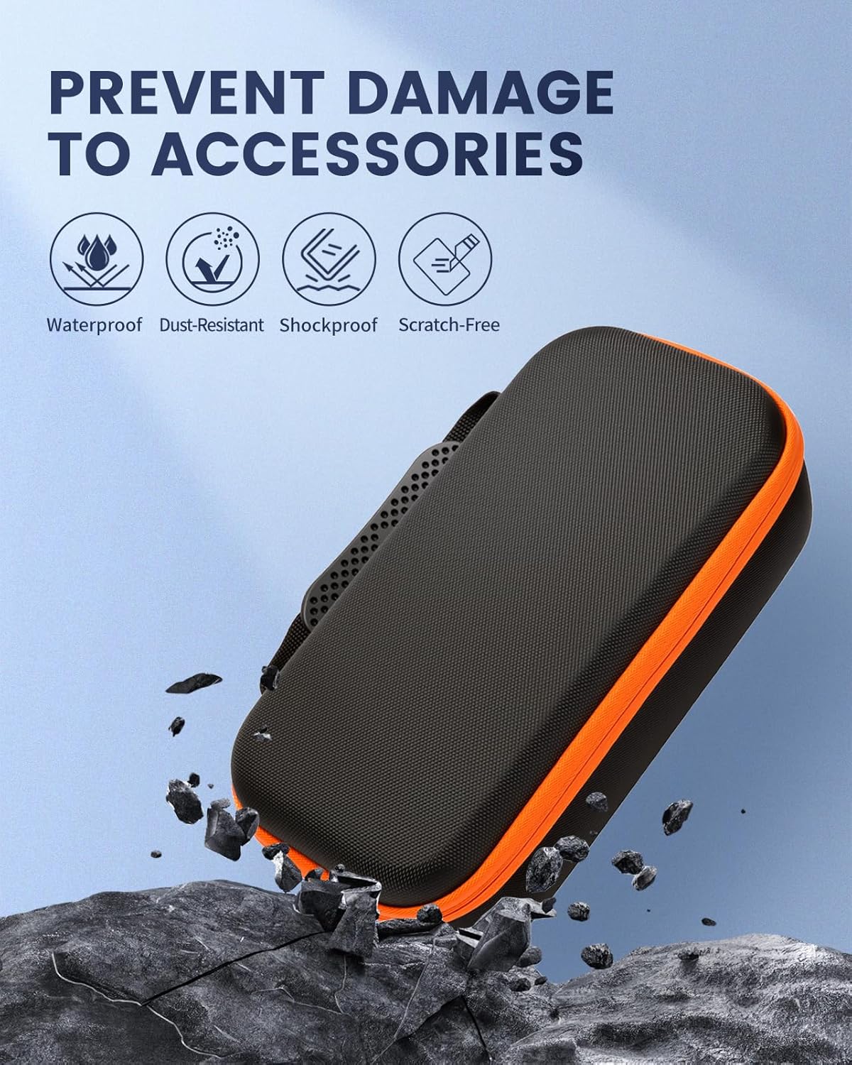 Hard Shell Microphone Case for JBL Wireless Two Mic System & PartyBox Wireless Mic, Carrying Travel Mics Storage Bag with 2 Microphone Cover and 2 Silicone Bases for Karaoke Stage Parties - Image 6